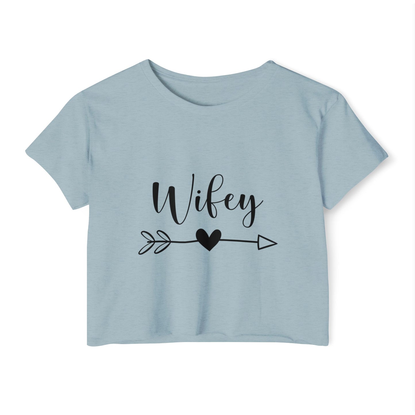 Wifey Festival Crop Top, Women's Crop Tee, Cute Summer Top, Boho Style Shirt, Gift for Her, Anniversary Gift, Trendy Clothing