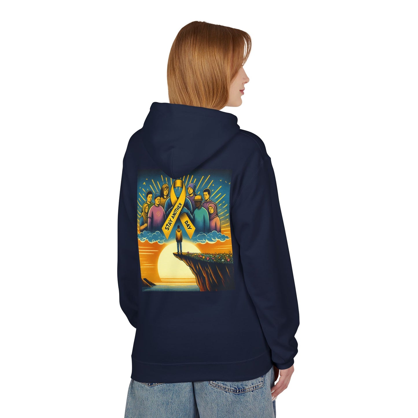 Stay Another Day Hoodie, Inspirational Fleece Sweatshirt, Unisex Gift, Motivational Apparel, Casual Hoodie for Everyday Wear