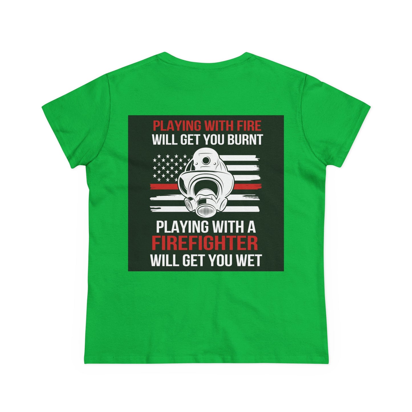 Firefighter Wife Cotton Tee - Supportive Gift for Her, Casual Wear, Patriotic Apparel, Unique Firefighter Gift, Everyday Comfort