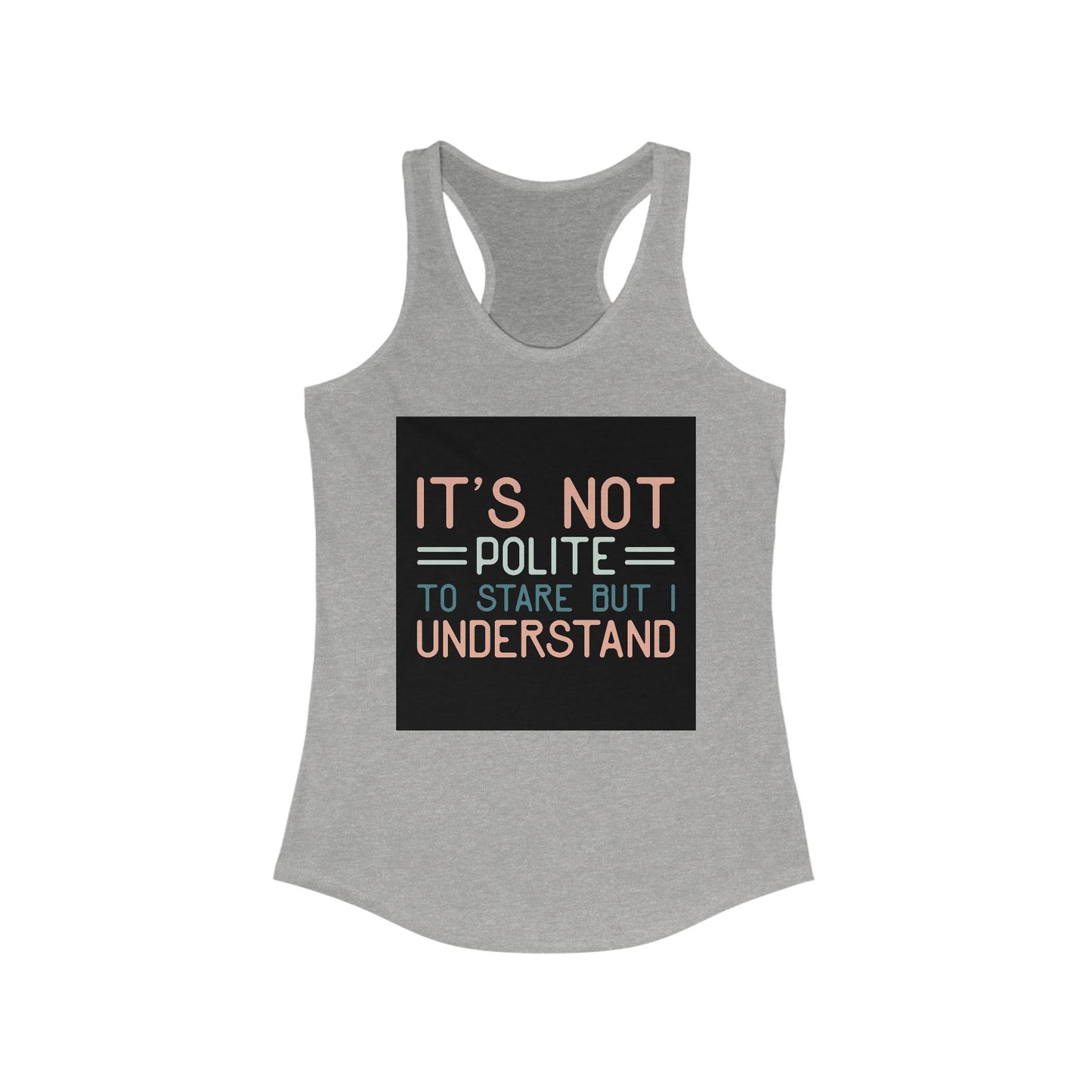 Women's Funny Racerback Tank, Perfect for Summer, Gift for Friends, Casual Wear, Workout Top, Lightweight and Comfy