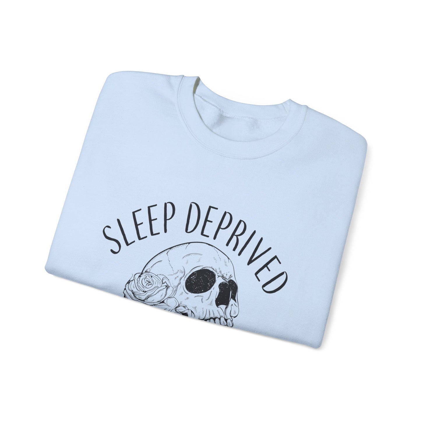 Sleep Deprived Skull Crewneck Sweatshirt - Casual Unisex Style