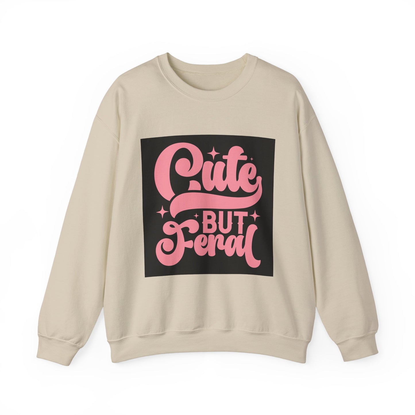 Cute But Feral Unisex Heavy Blend Crewneck Sweatshirt - Cozy & Stylish