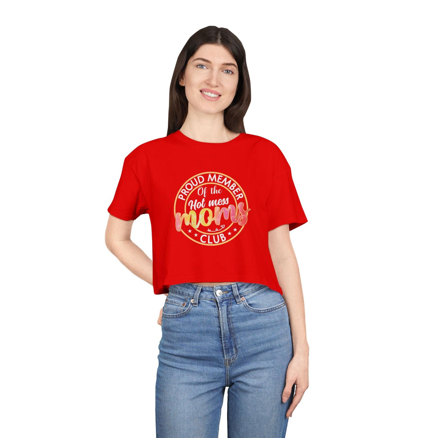 Stylish Mom Crop Tee | Trendy Women’s T-Shirt, Mother's Day Gift, Casual Wear, Summer Outfits, Relaxed Fit