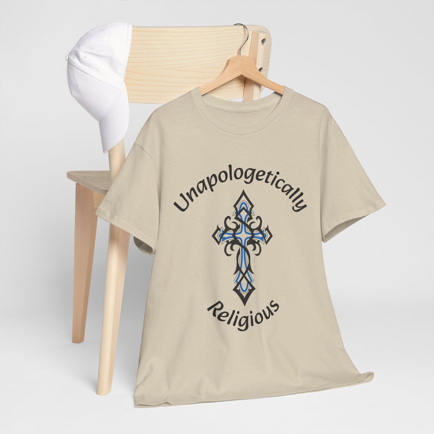 Unapologetically Religious Unisex Heavy Cotton Tee | Faith Shirt, Inspirational Gift, Casual Wear, Church Event, Christian Apparel