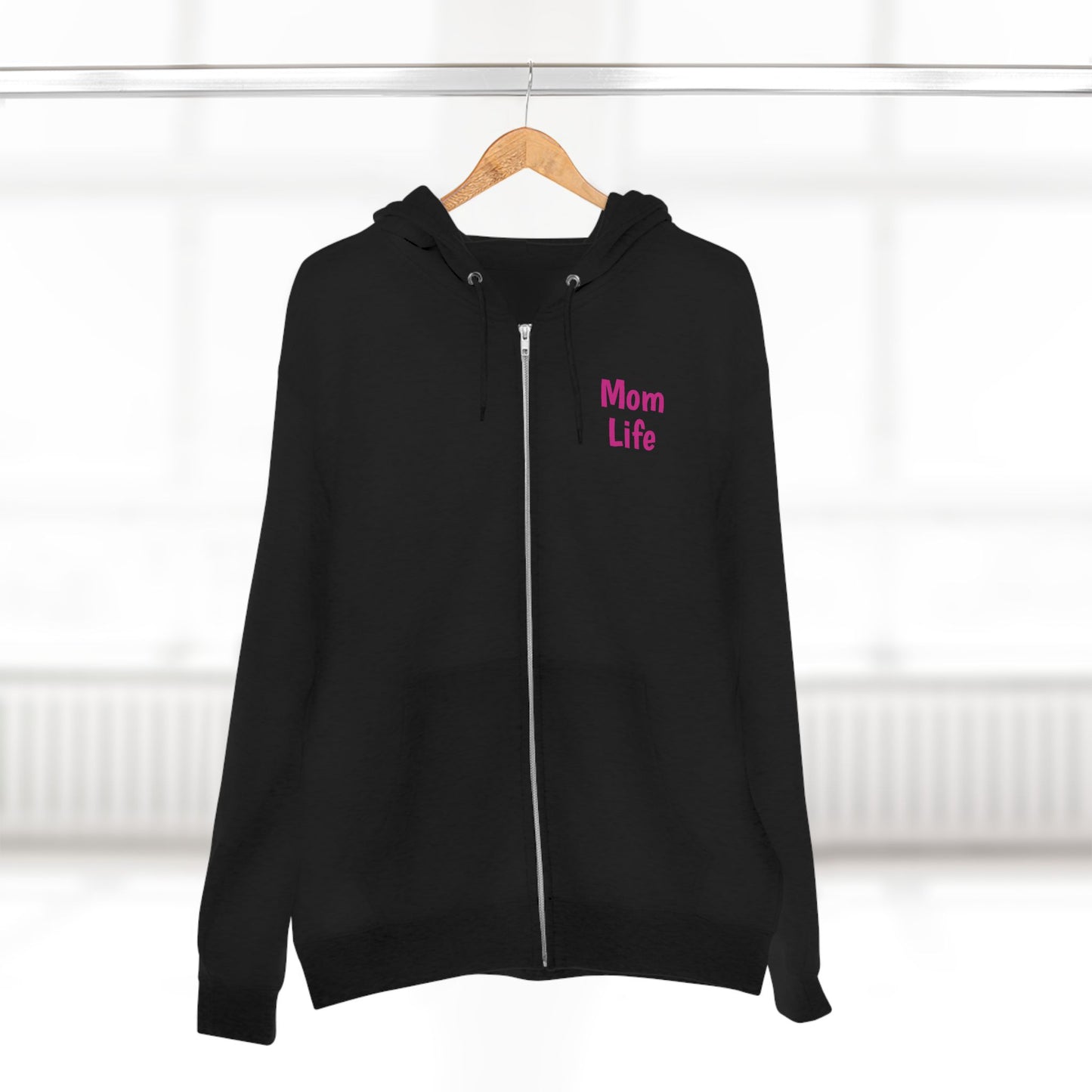 Mom Life Floral Unisex Zip Hoodie - Cozy Casual Wear for Moms