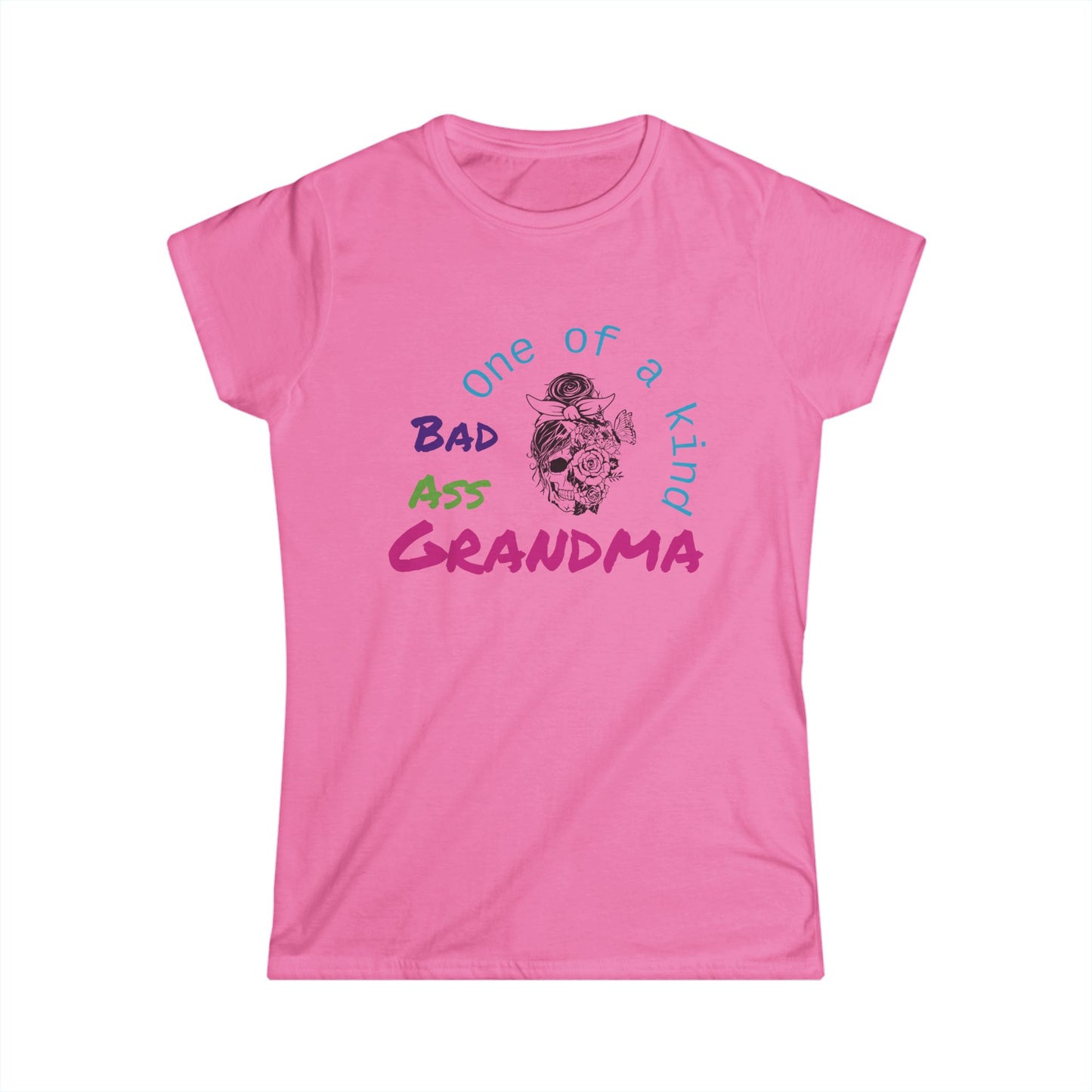 Bad Ass Grandma Women's Softstyle Tee - Fun, Unique Gift for Grandmothers