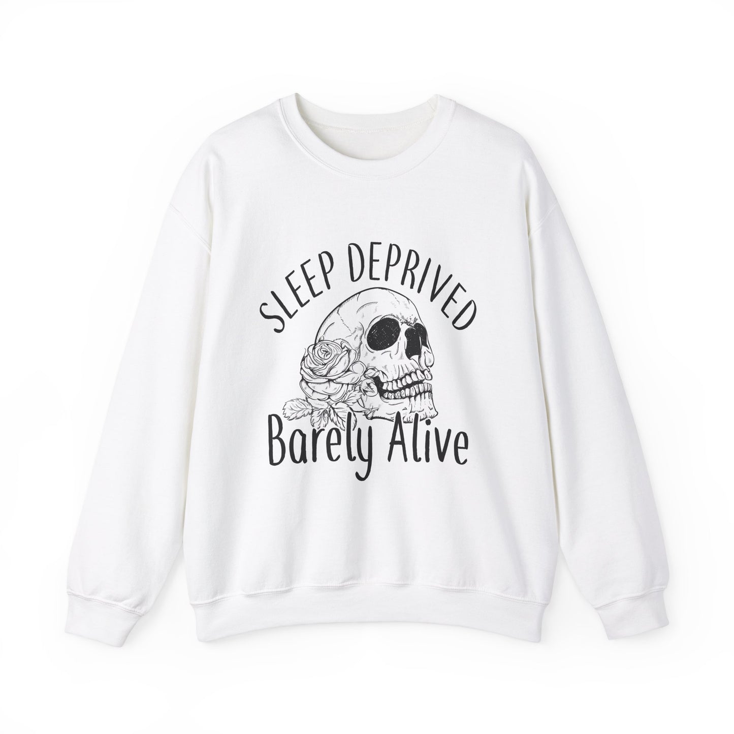 Sleep Deprived Barely Alive Sweatshirt - Unisex Heavy Blend™ Crewneck for Cozy Comfort