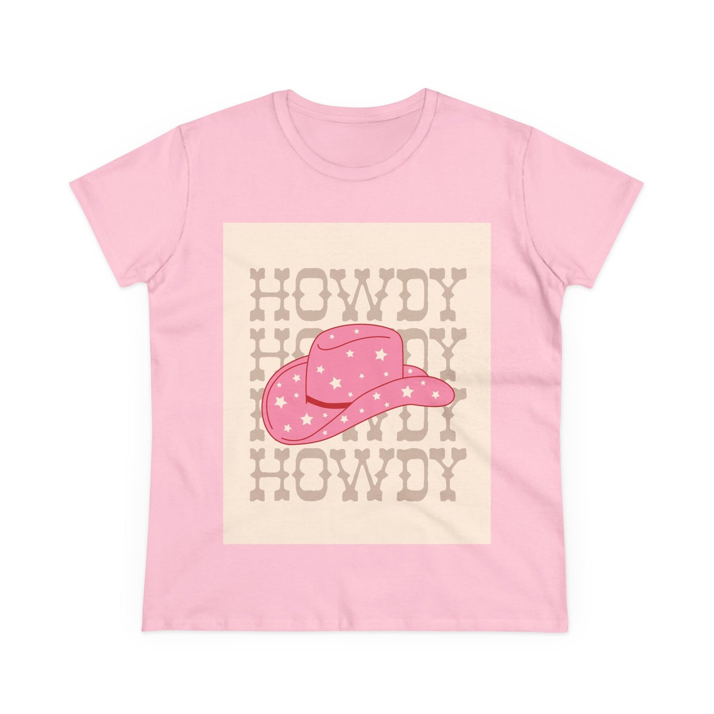 Howdy Pink Cowgirl Tee - Cute Vintage Graphic T-Shirt for Women, Casual Wear, Summer, Country Concerts, Birthday Gifts, Cute Outfits