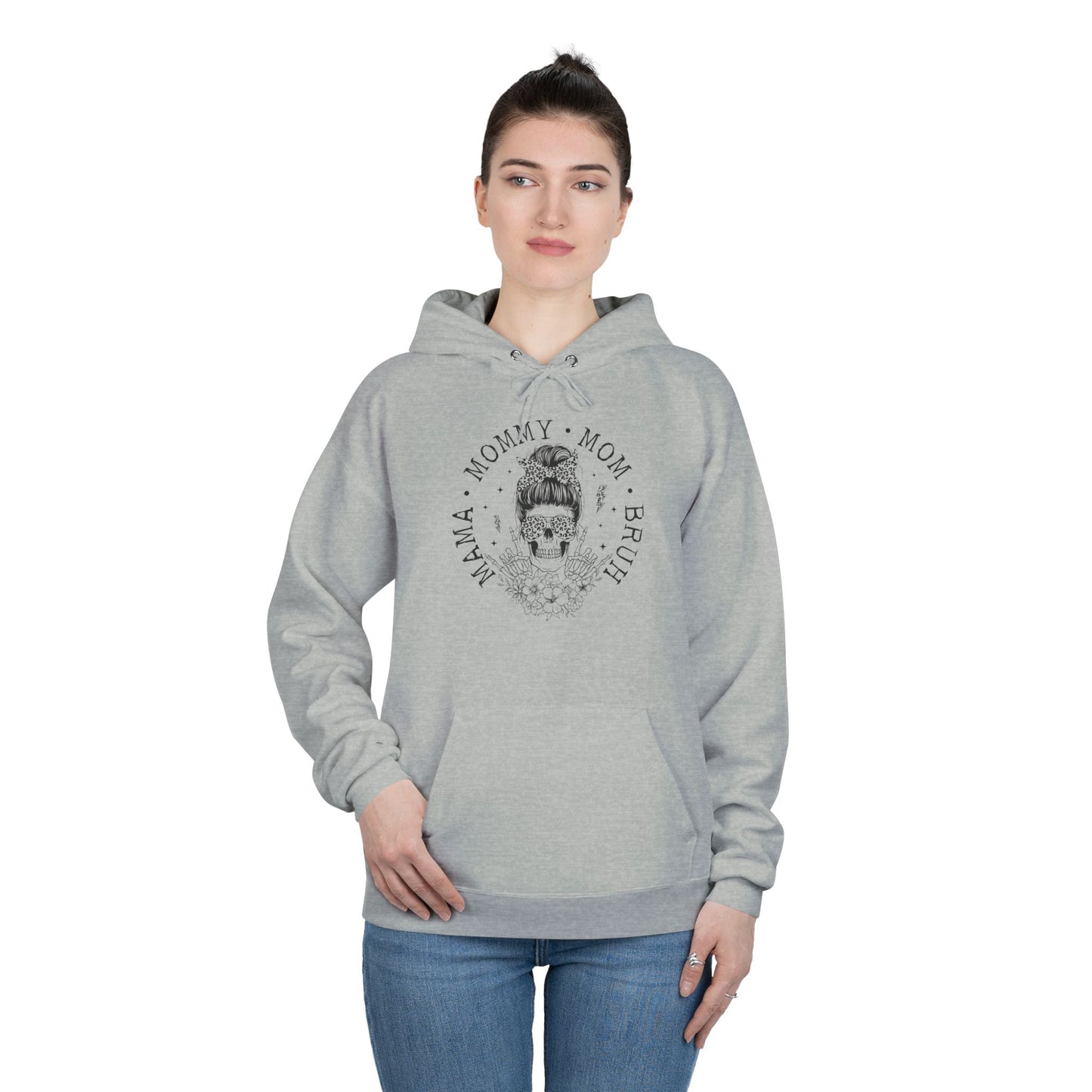 Skull Mom Hoodie - Unisex Eco-Friendly Pullover Sweatshirt for Mothers