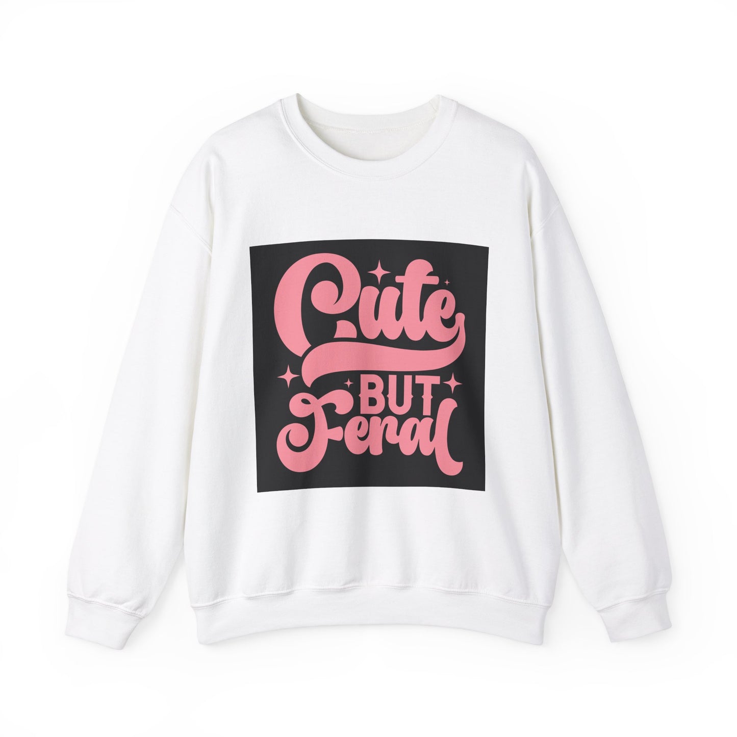 Cute But Feral Unisex Heavy Blend Crewneck Sweatshirt - Cozy & Stylish