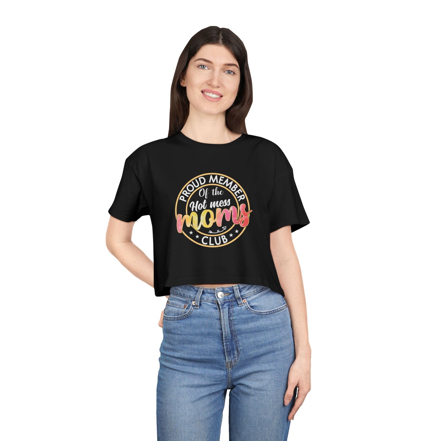 Stylish Mom Crop Tee | Trendy Women’s T-Shirt, Mother's Day Gift, Casual Wear, Summer Outfits, Relaxed Fit