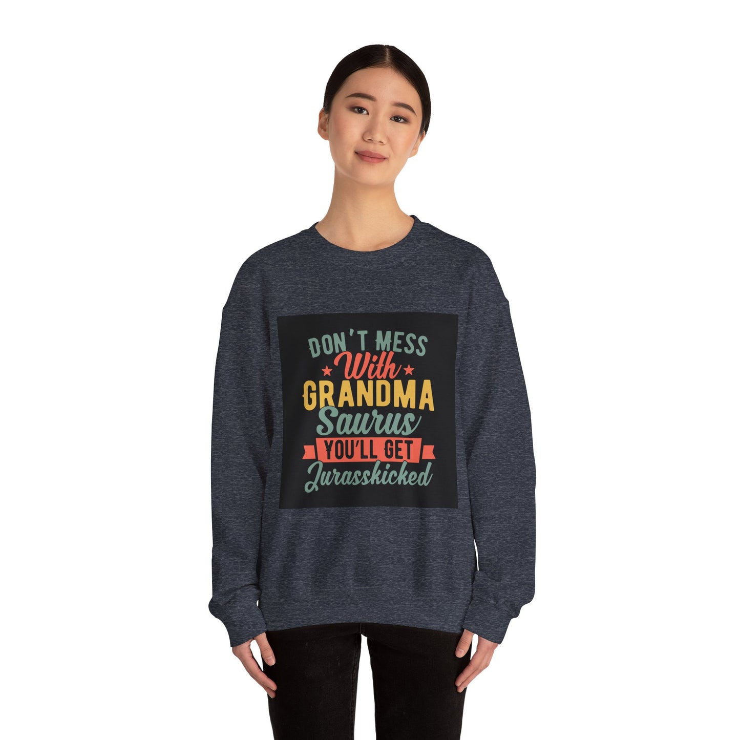 Funny Grandma Saurus Crewneck Sweatshirt