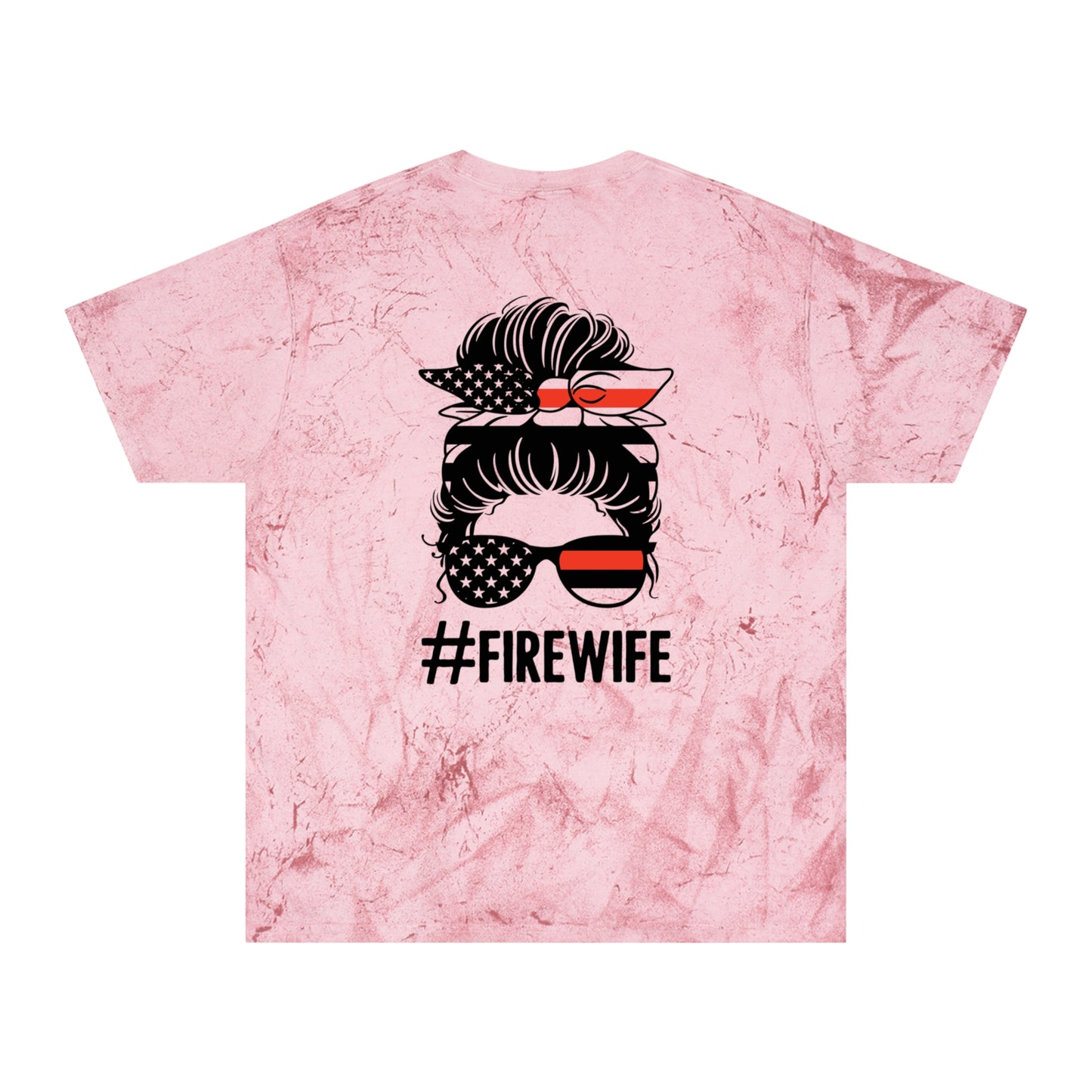 Unisex Color Blast T-Shirt - #FireWife Design, Perfect Gift for Firefighters' Families