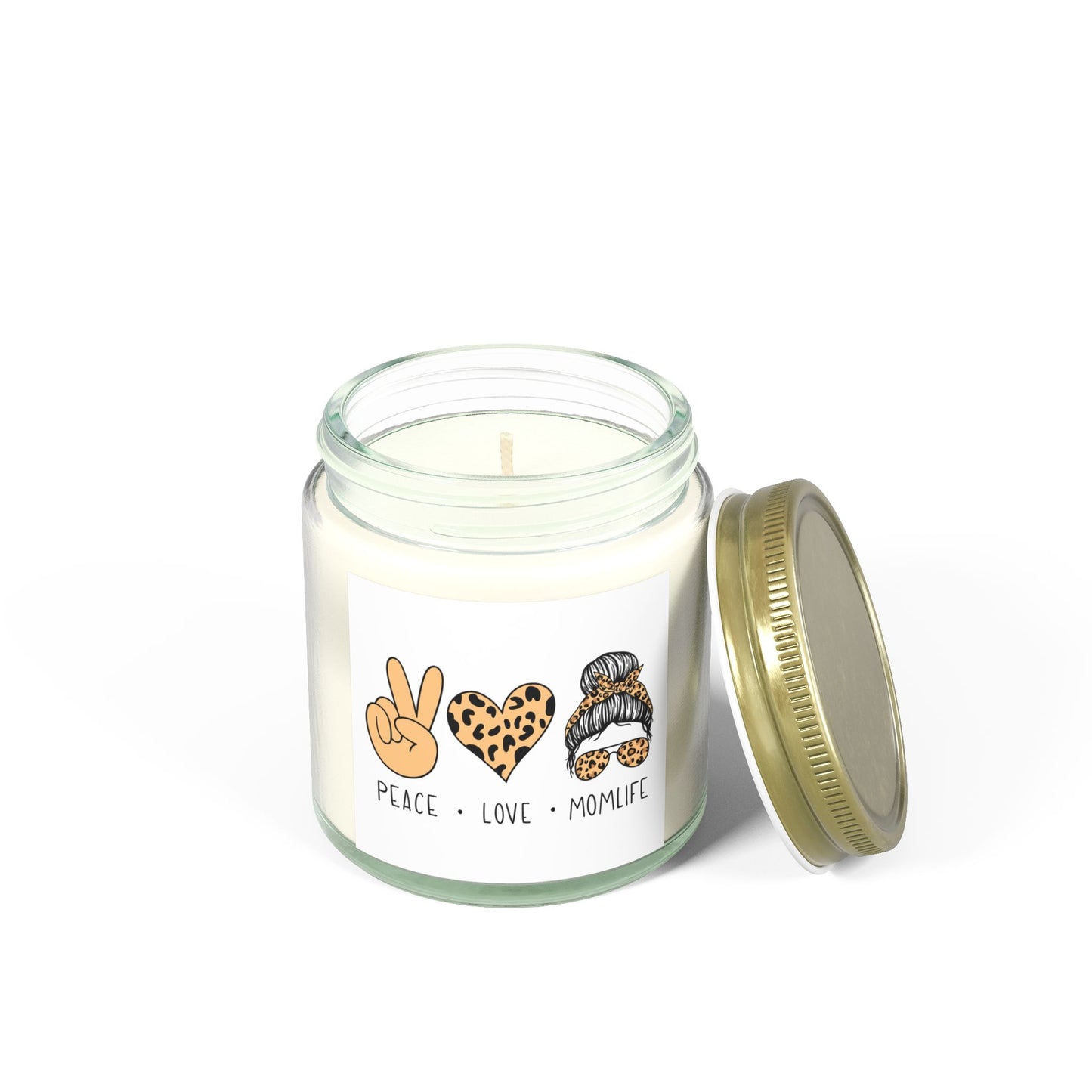 Peace Love Momlife Scented Candle | Coconut Apricot Wax (4oz & 9oz)