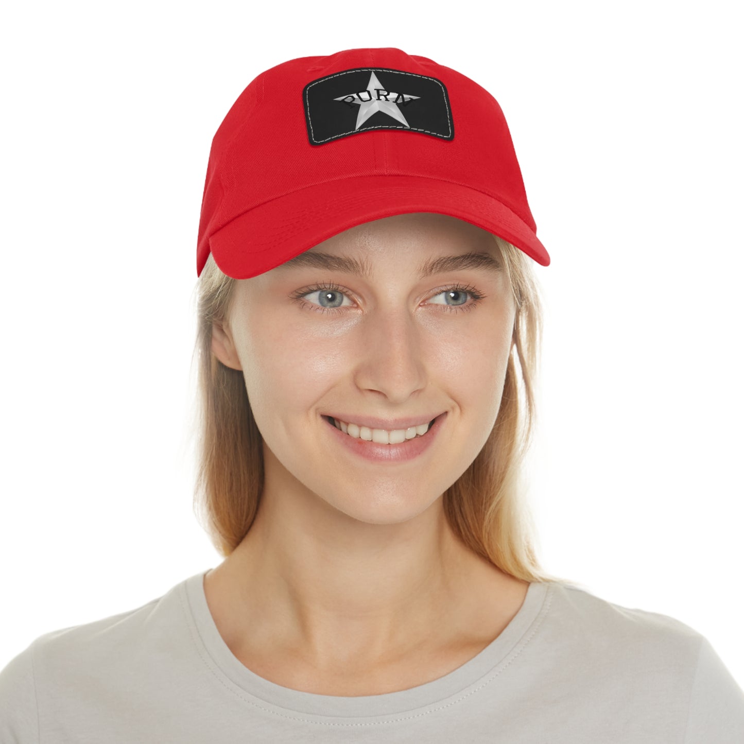 Stylish Dad Hat with Leather Patch, Casual Cap for Men, Summer Accessory, Fun Gift for Dads, Trendy Headwear. fun gifts for her, stylish womens hat