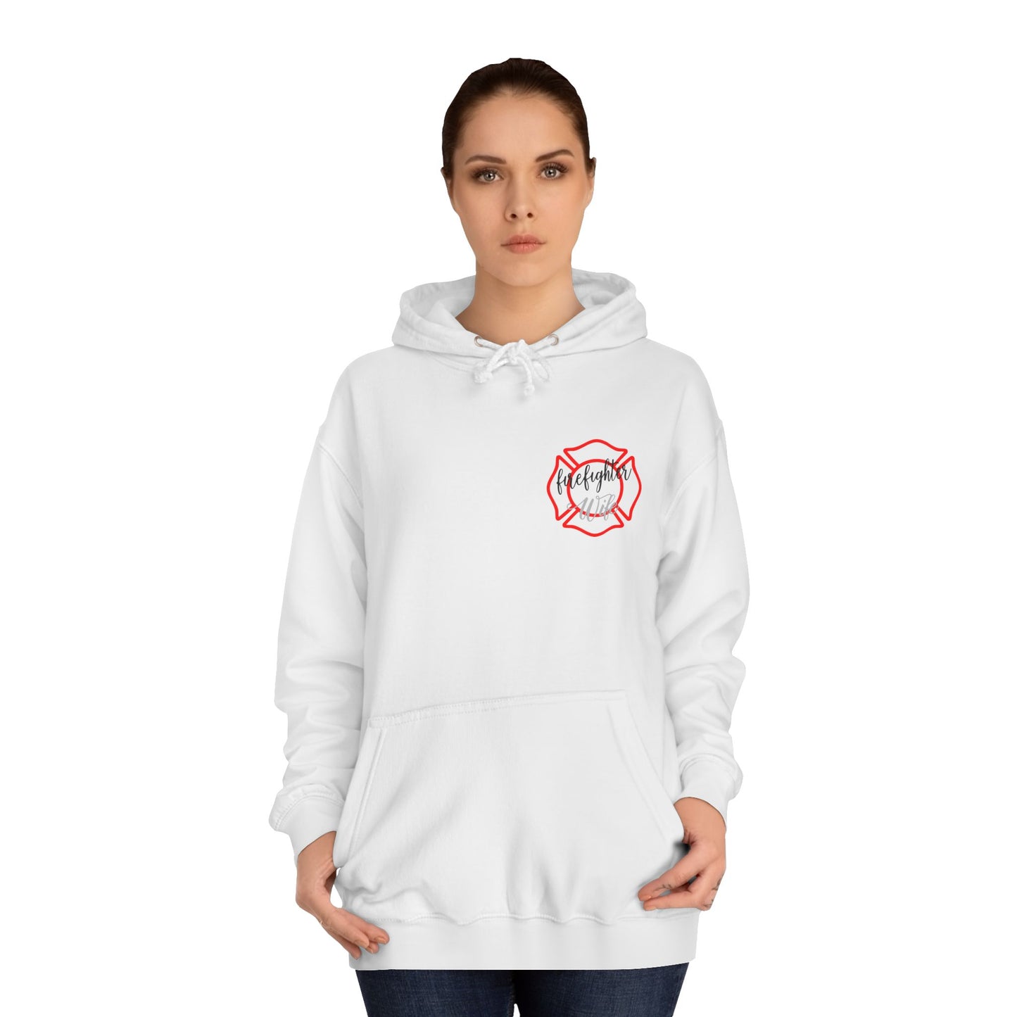 Firefighter Wife Unisex College Hoodie – Stylish Comfort for Celebrating Love & Dedication