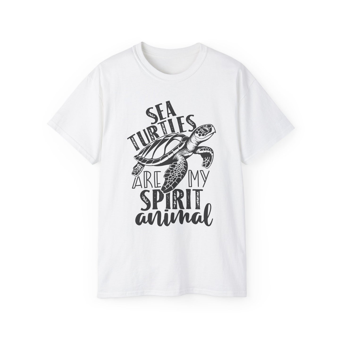 Sea Turtles Spirit Animal Unisex Ultra Cotton Tee - Eco-Friendly Nature Shirt