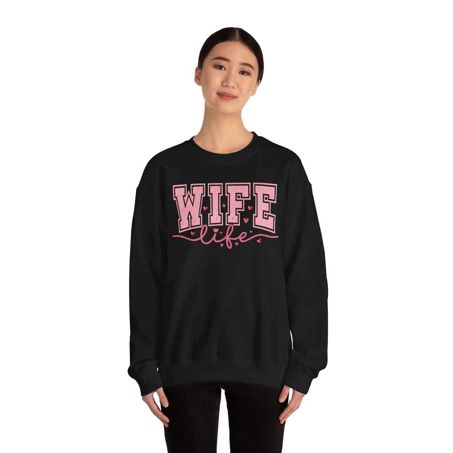 Wife Life Sweatshirt - Unisex Heavy Blend™ Crewneck for Celebrating Love