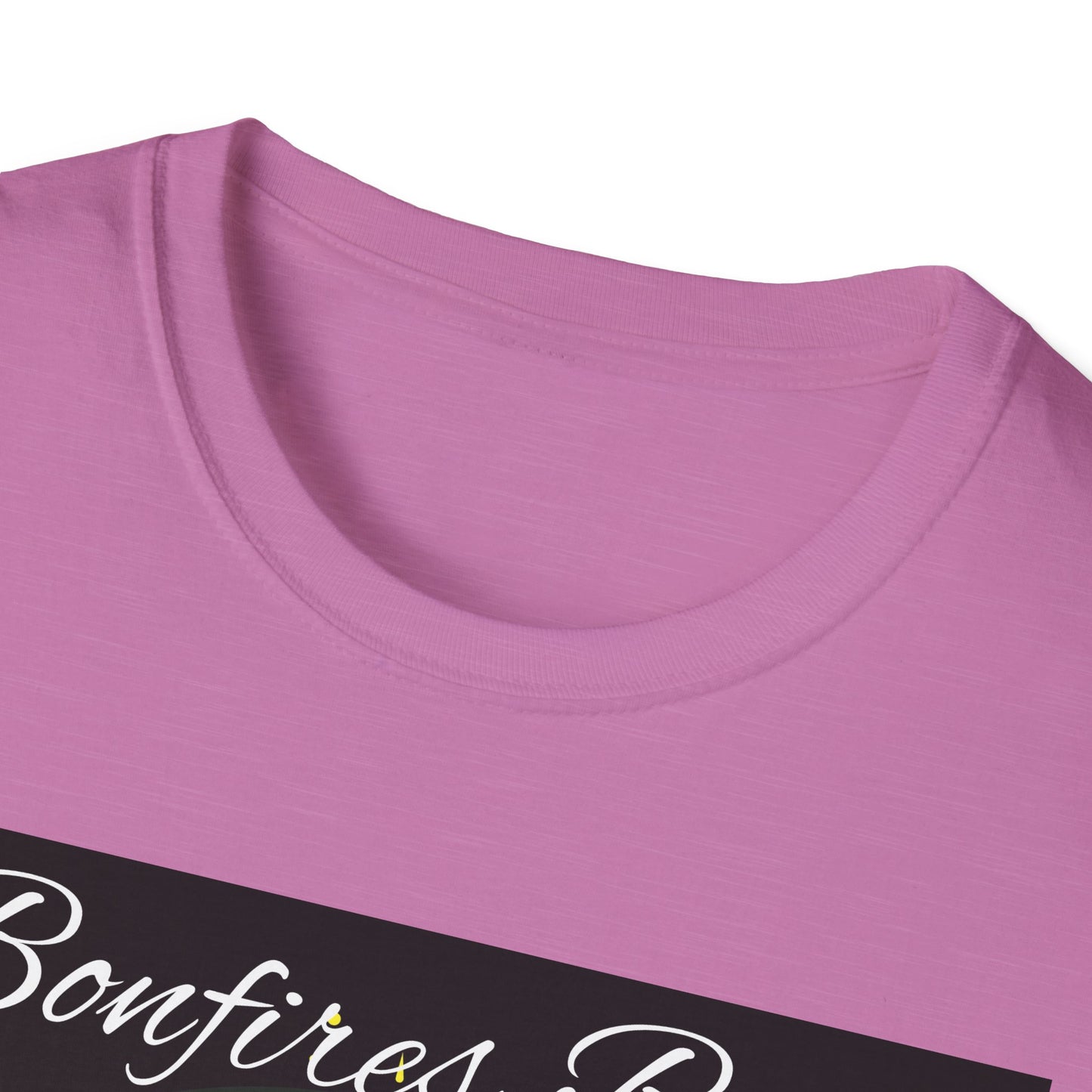 Bowfires, Beer, and Besties Unisex Softstyle T-Shirt - Perfect for Camping and Outdoor Gatherings