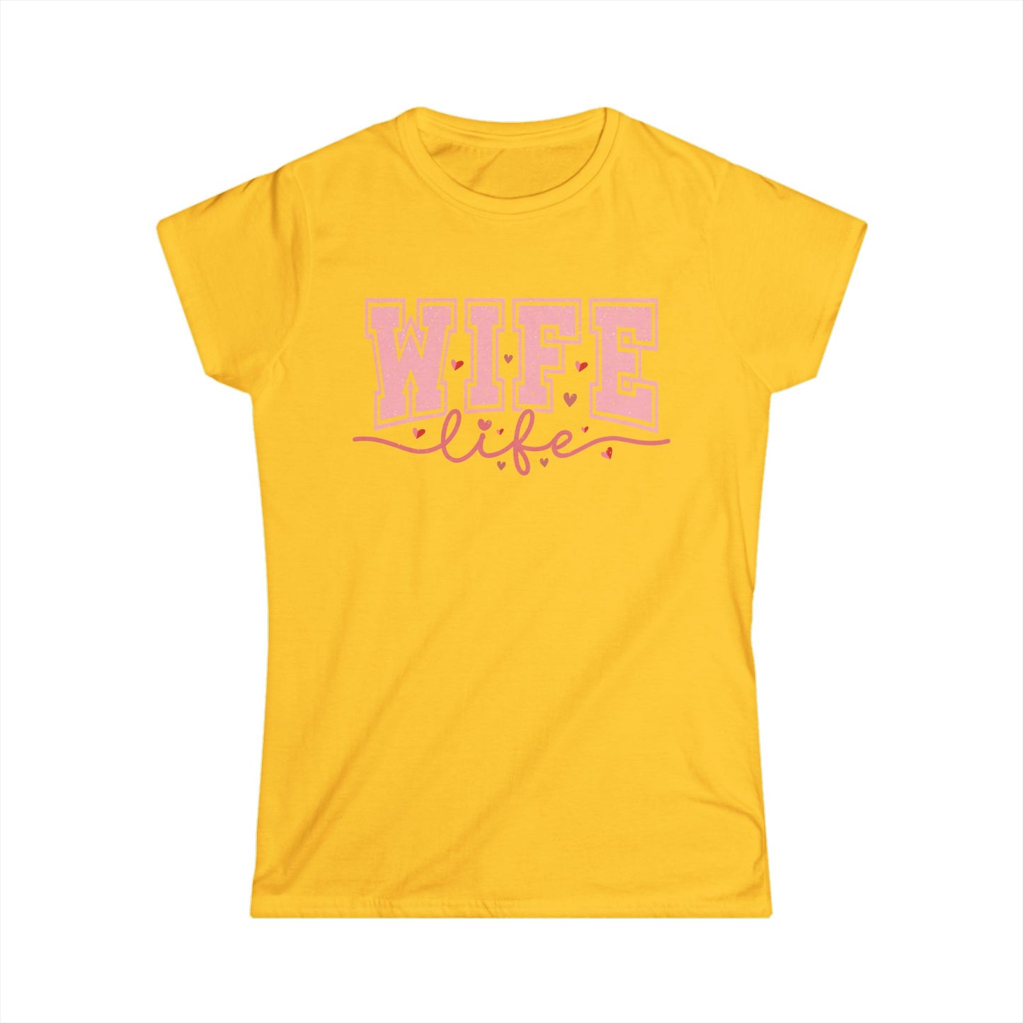 Wife Life Women's Softstyle Tee – Comfortable Casual T-Shirt for Loving Partners