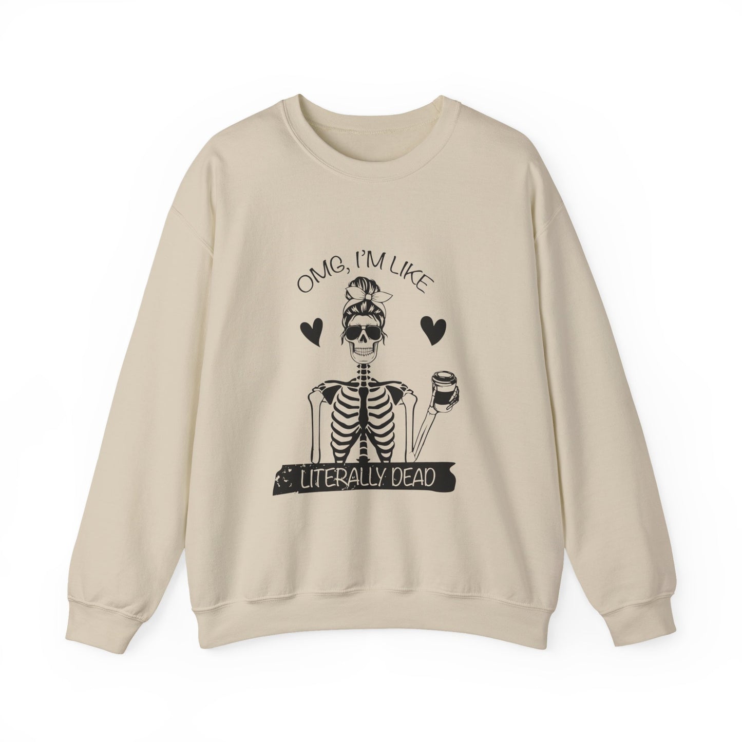 Funny Skeleton Sweatshirt, Unisex Crewneck, Halloween Gift, Casual Wear, Trendy Fashion, Spooky Holiday Style