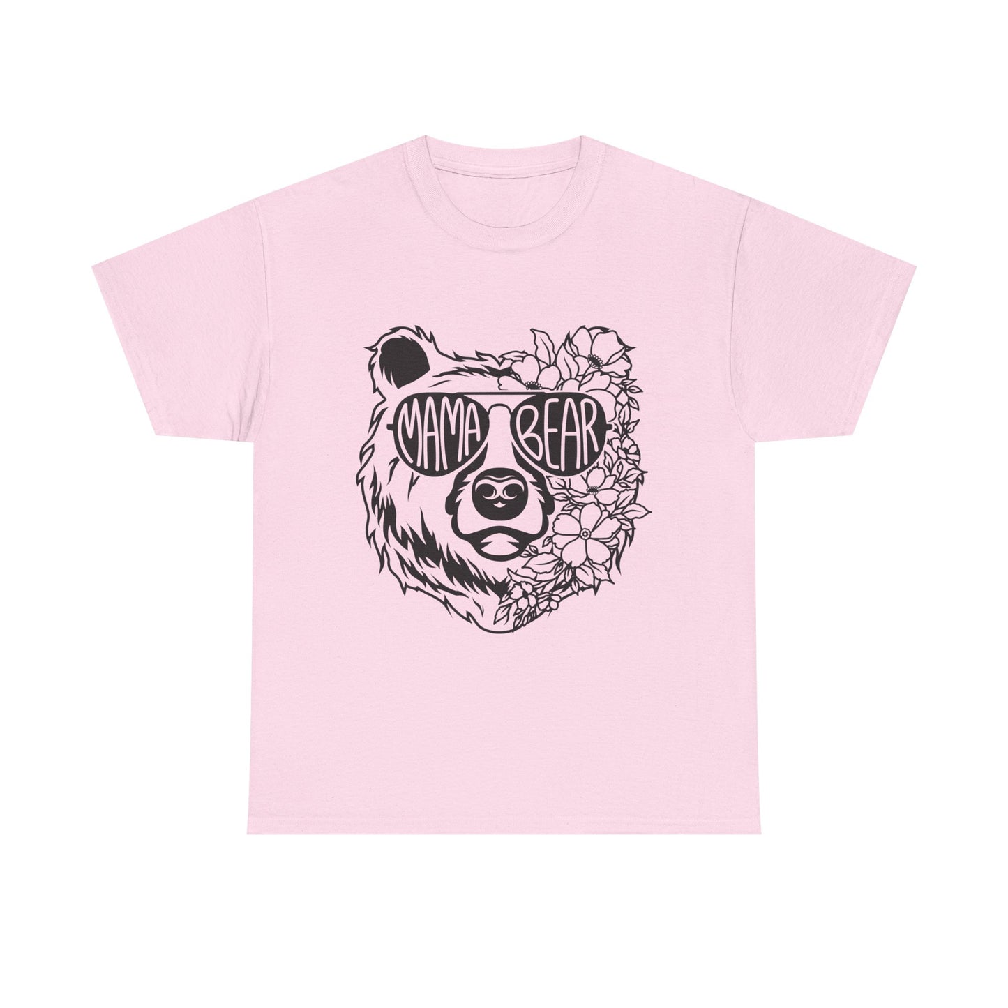 Mama Bear Graphic Unisex Heavy Cotton Tee - Perfect for Moms and Nature Lovers