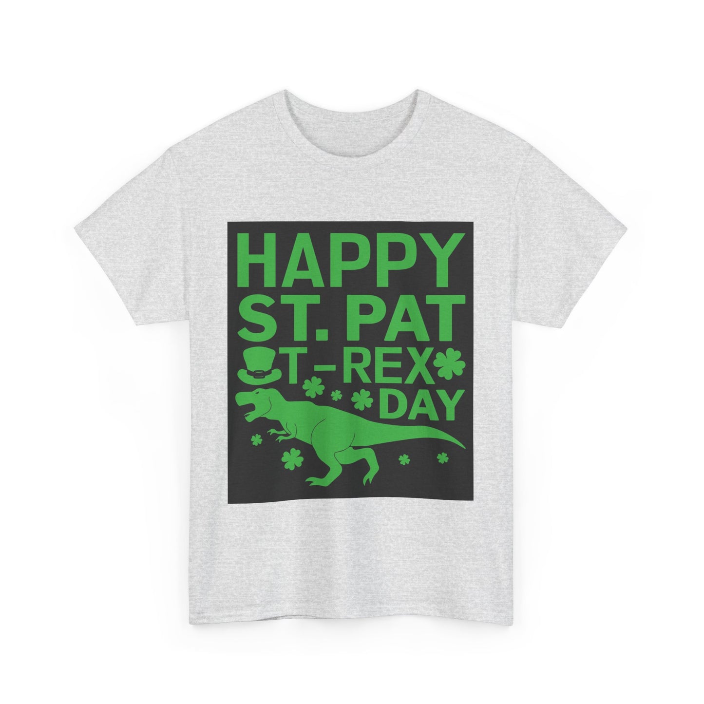 Happy St. Patrick's Day T-Rex Unisex Heavy Cotton Tee