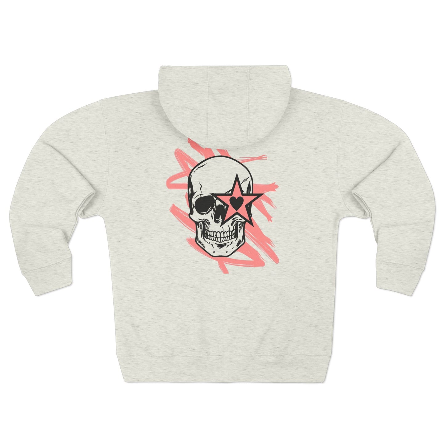 Unique & Imperfect Unisex Zip Hoodie - Edgy Skull Design