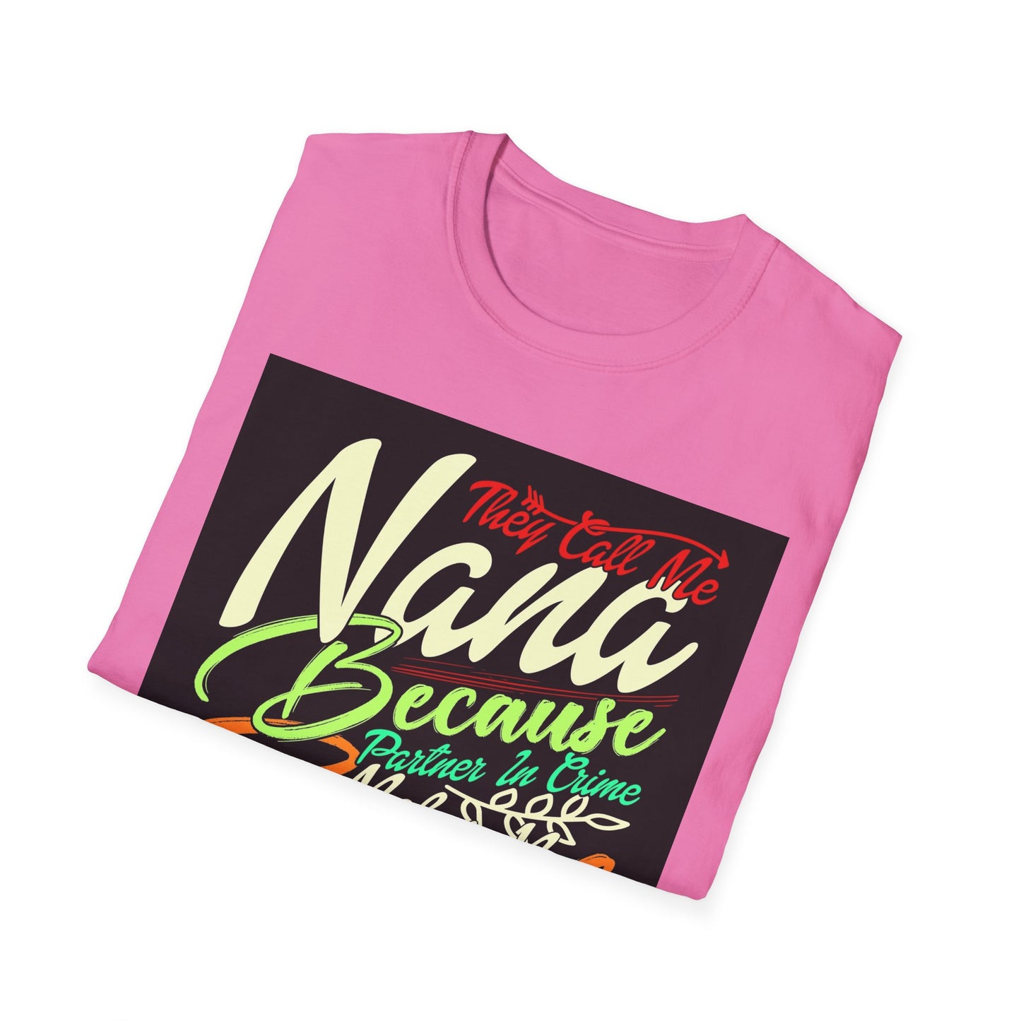 Nana Bad Influence Unisex Softstyle T-Shirt - Fun Gift for Grandparents