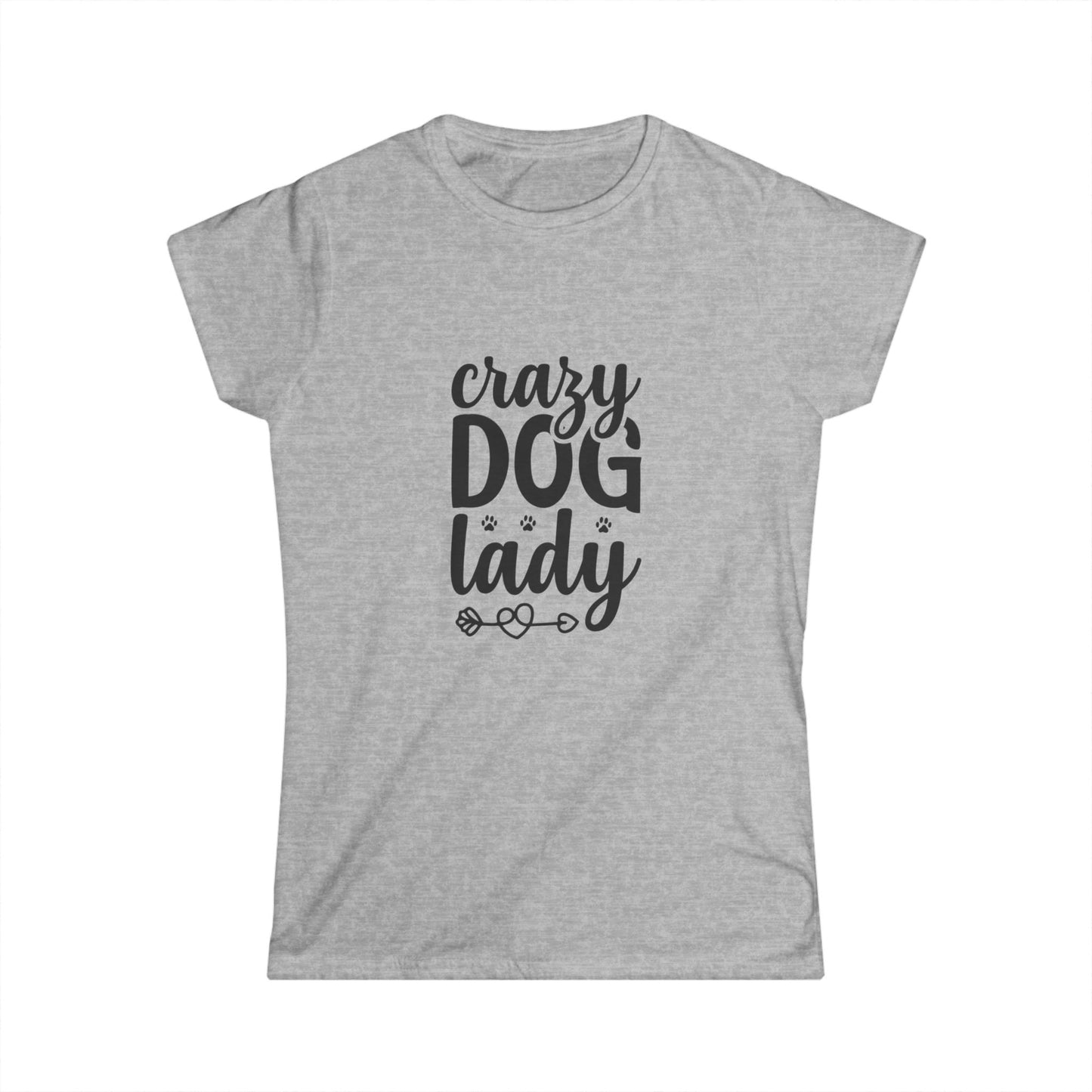 Crazy Dog Lady Women's Softstyle Tee - Perfect Gift for Dog Lovers