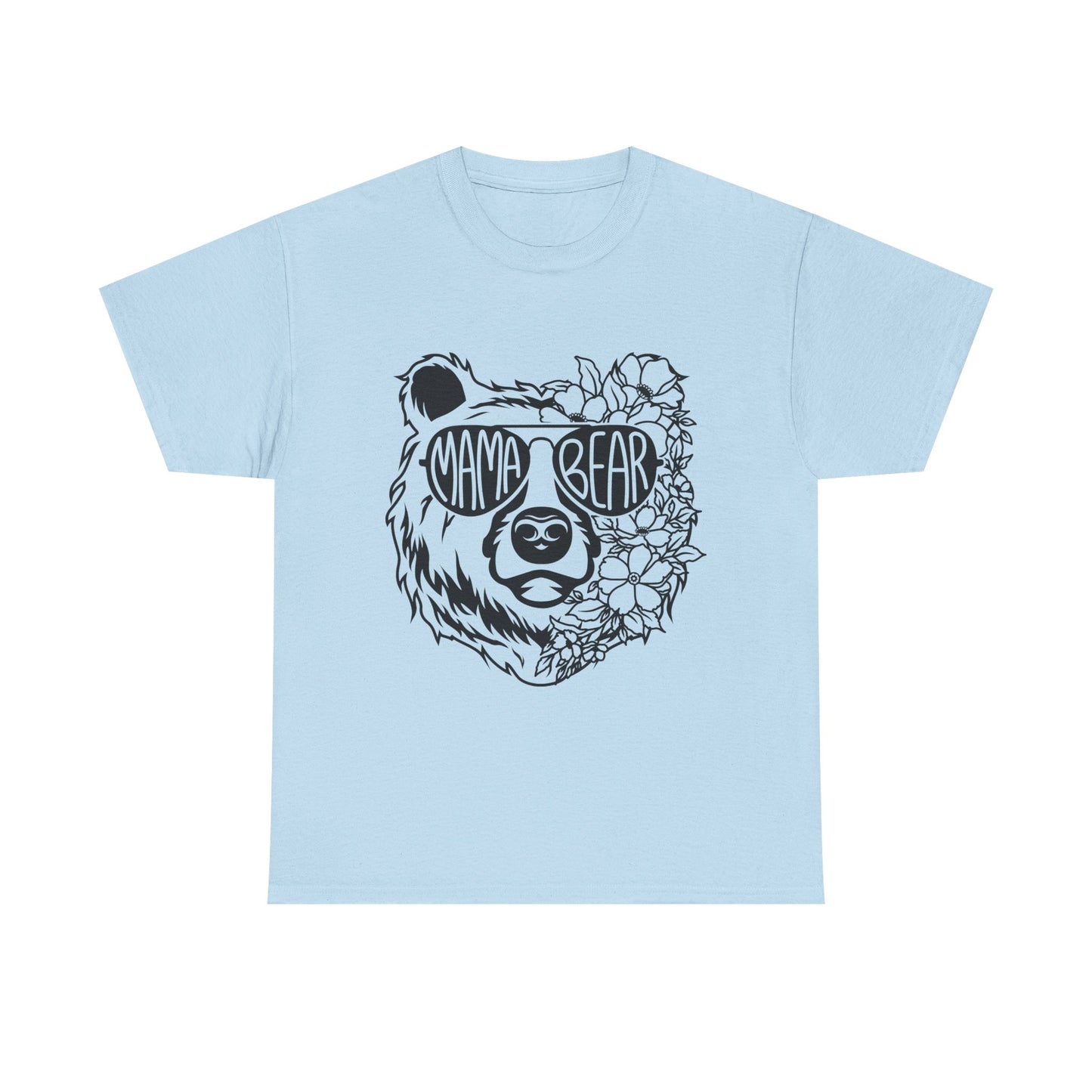 Mama Bear Graphic Unisex Heavy Cotton Tee - Perfect for Moms and Nature Lovers