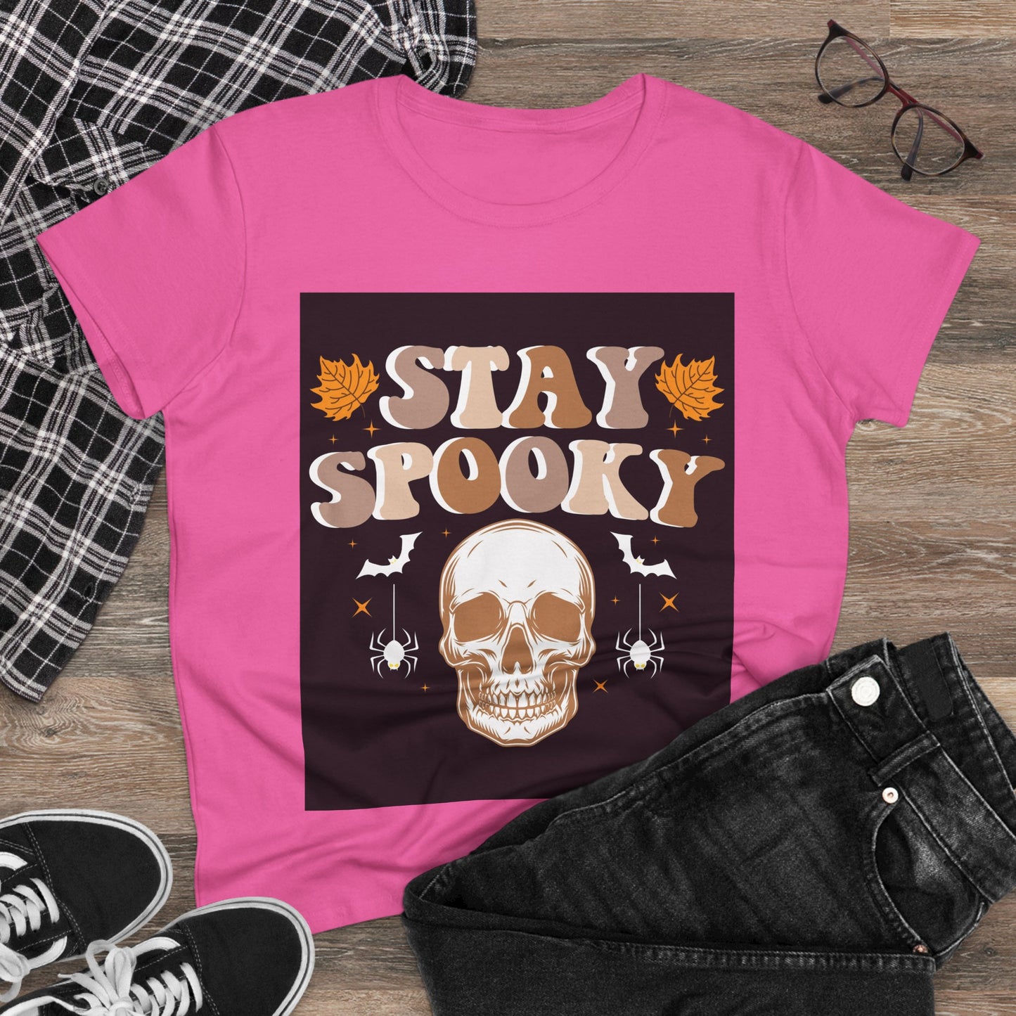Stay Spooky Women's Tee - Halloween Shirt, Fall Fashion, Graphic Tee for Women, Casual Halloween, Spooky Season Outfit