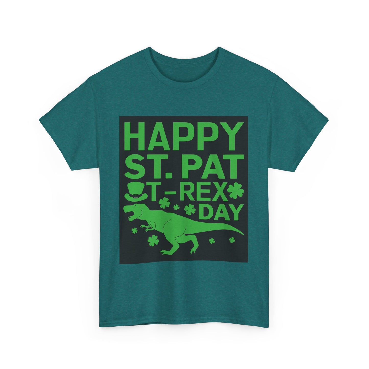 Happy St. Patrick's Day T-Rex Unisex Heavy Cotton Tee