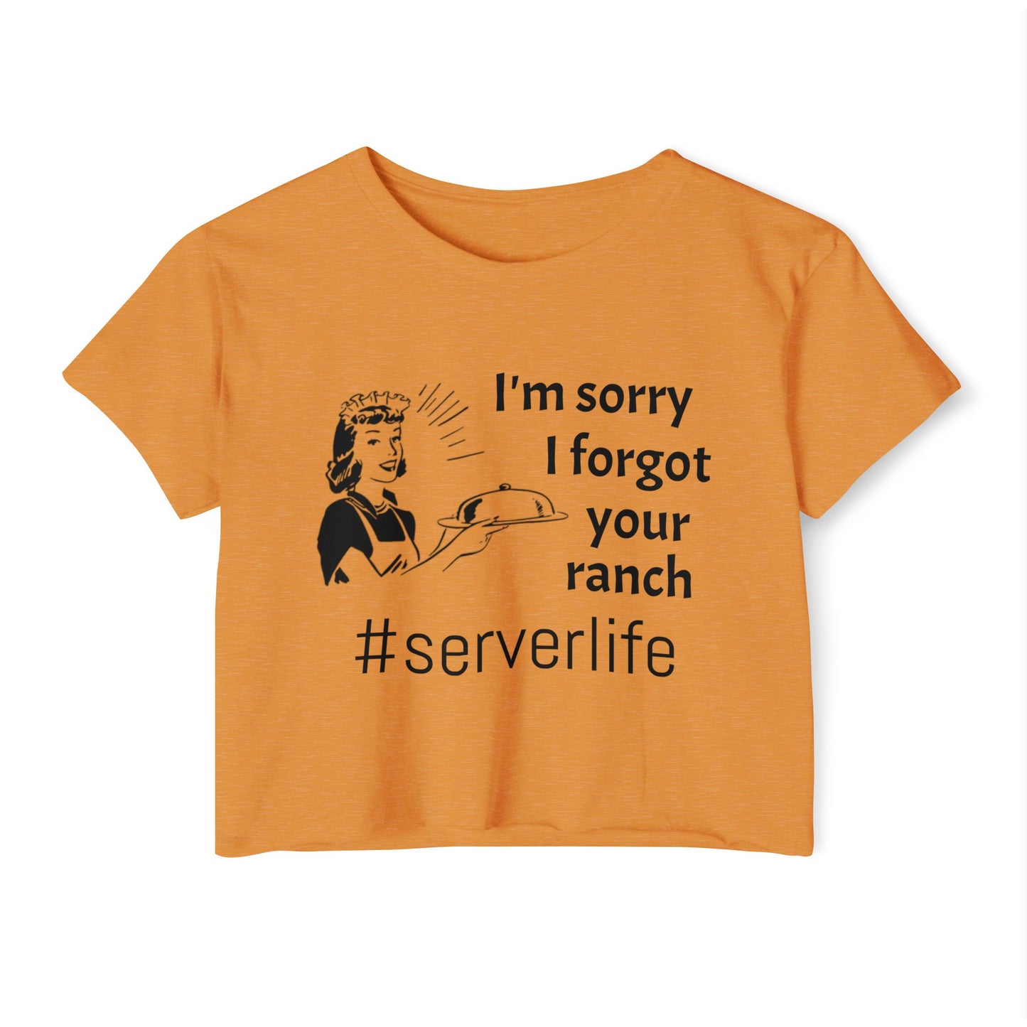Festival Crop Top - Server Life Tee, Cute Summer Shirt, Music Festival Outfit, Gift for Waitresses, Funny Graphic T-Shirt