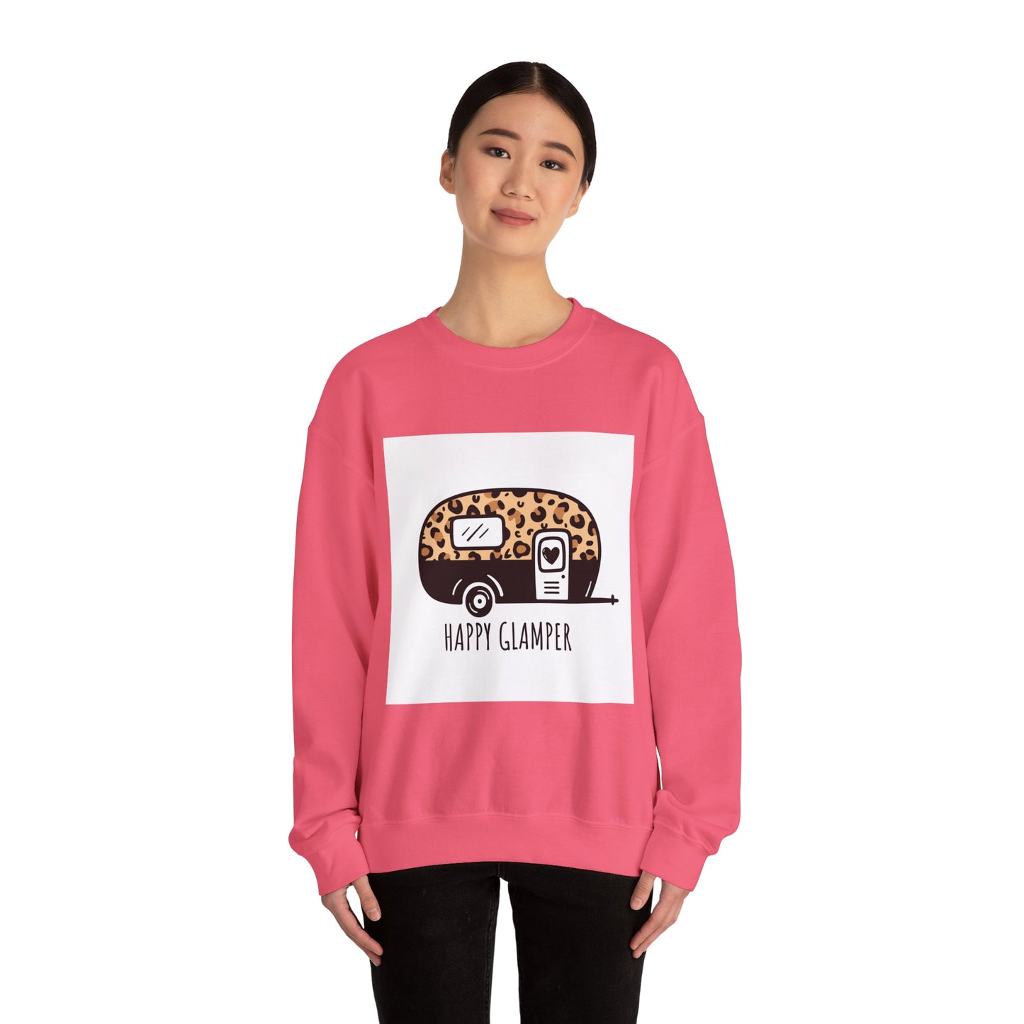 Happy Glamper Unisex Crewneck Sweatshirt - Cozy Camping Apparel