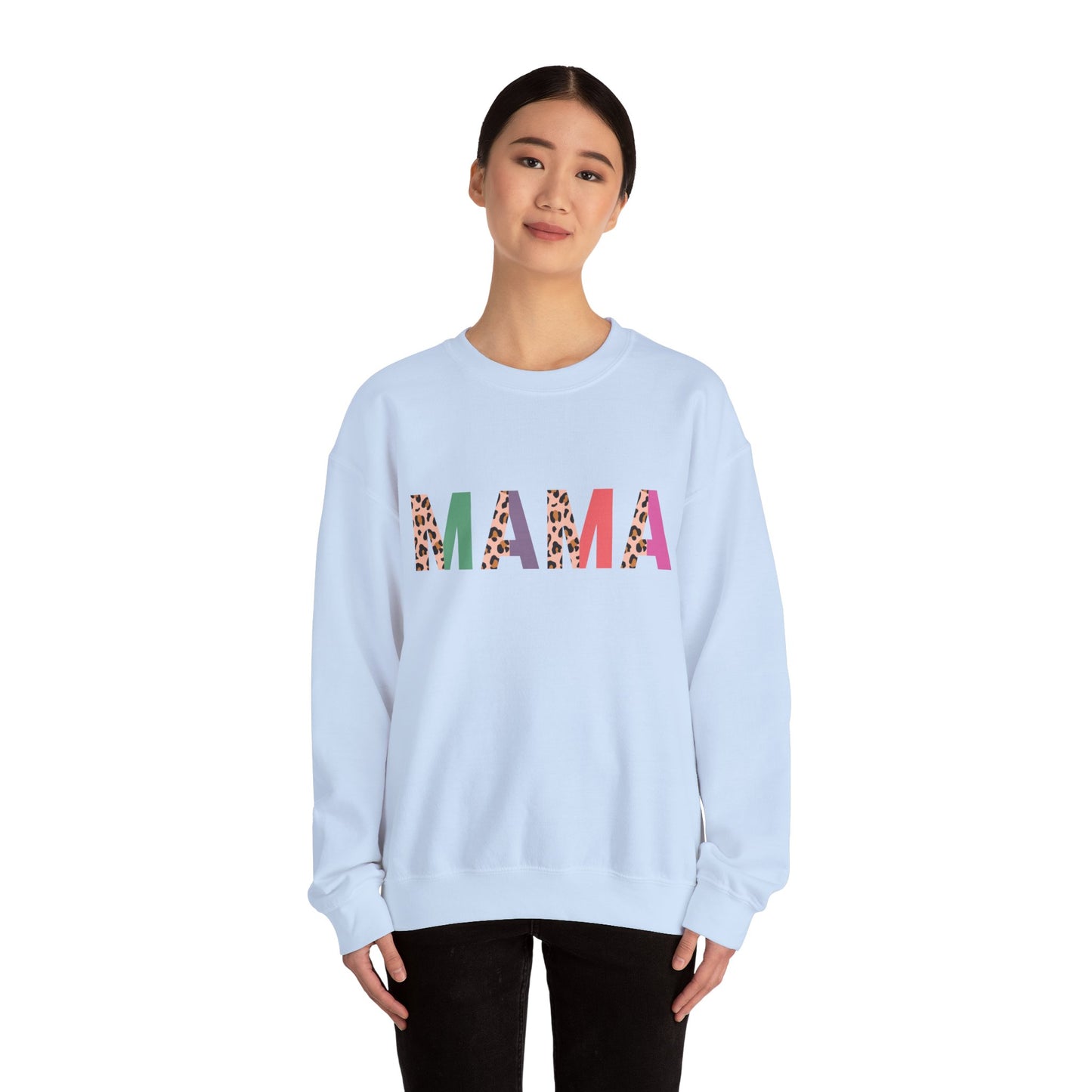 Mama Leopard Print Unisex Crewneck Sweatshirt