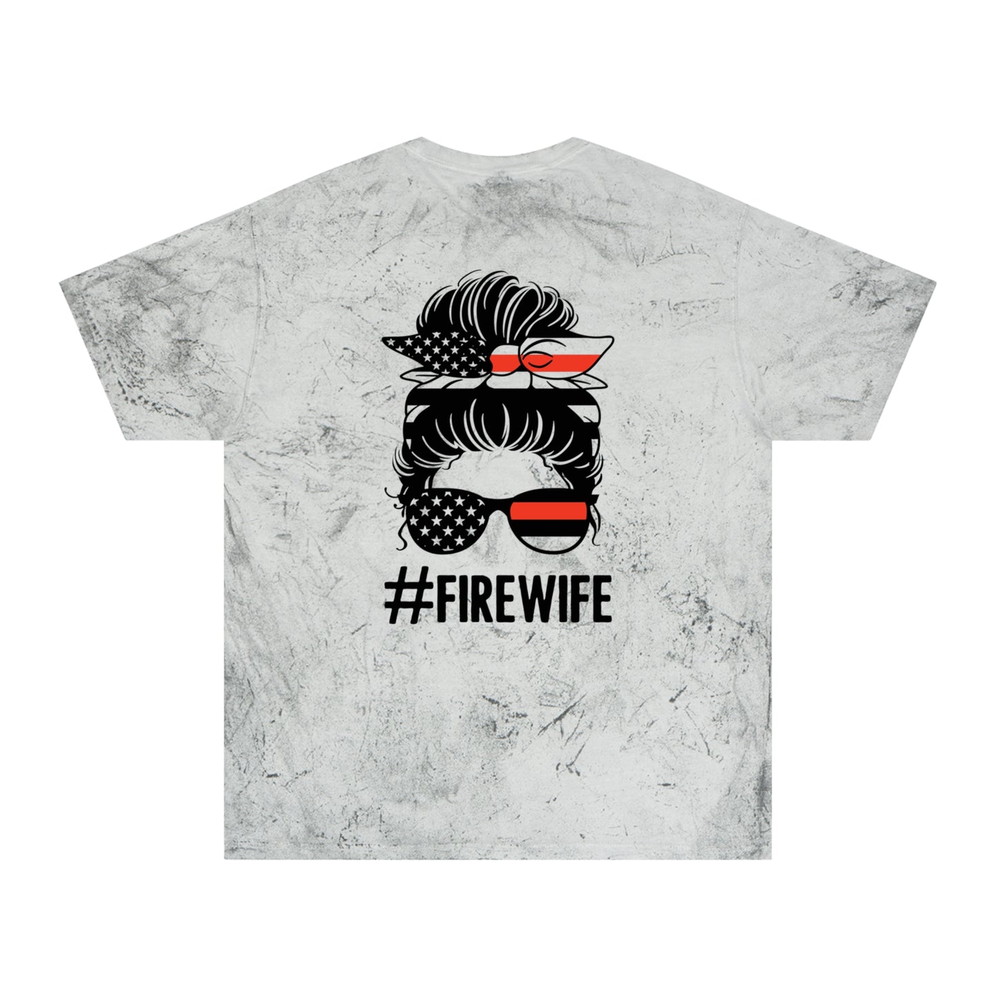 Unisex Color Blast T-Shirt - #FireWife Design, Perfect Gift for Firefighters' Families