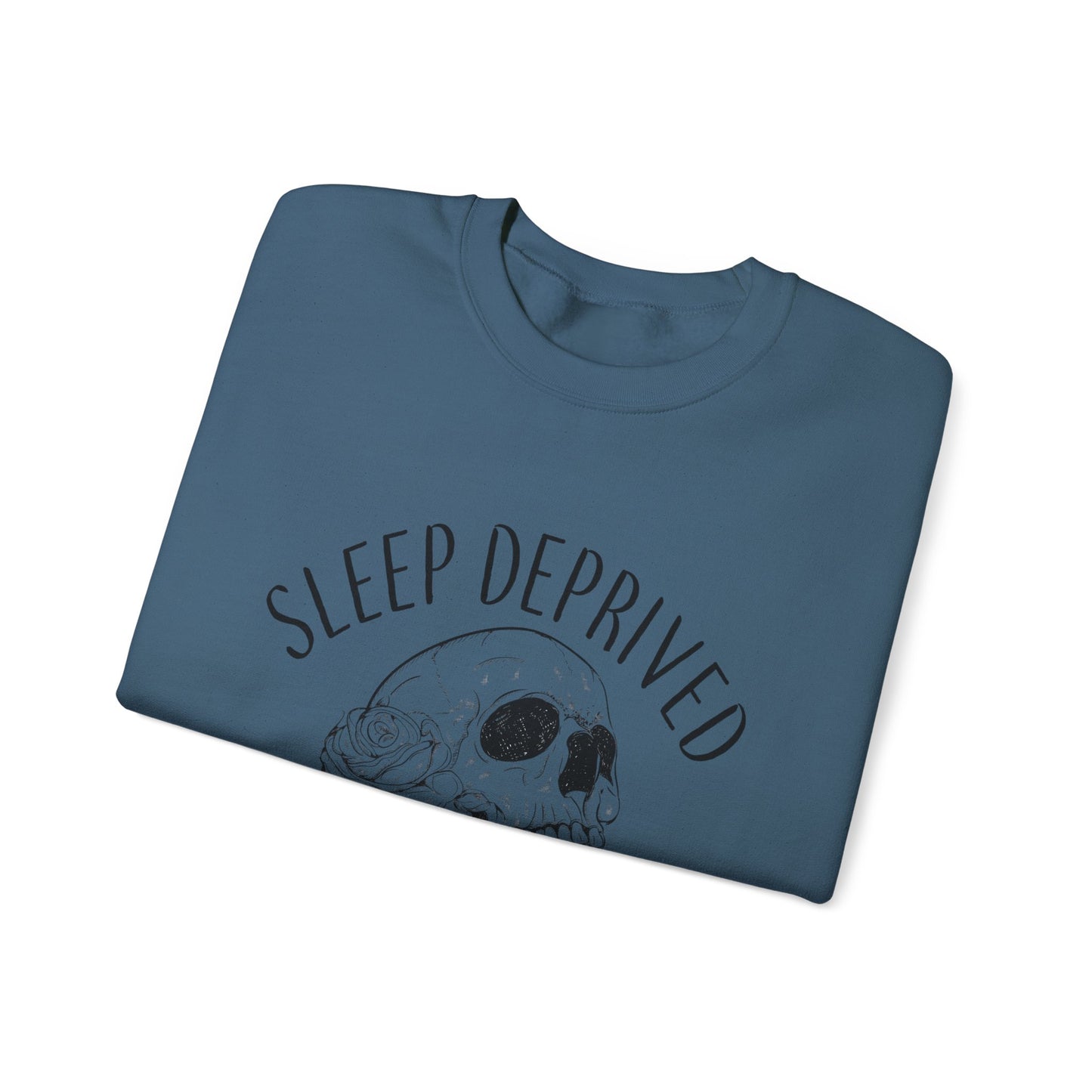 Sleep Deprived Skull Crewneck Sweatshirt - Casual Unisex Style