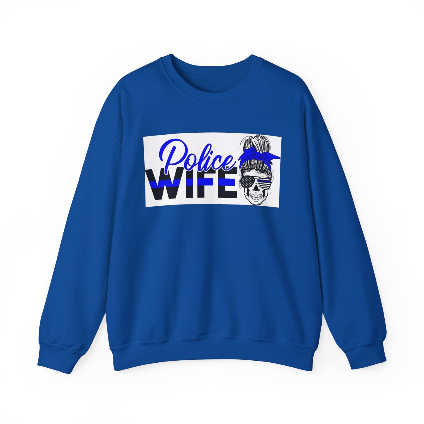 Police Wife Unisex Heavy Blend™ Crewneck Sweatshirt - Supportive Gift for Police Spouses