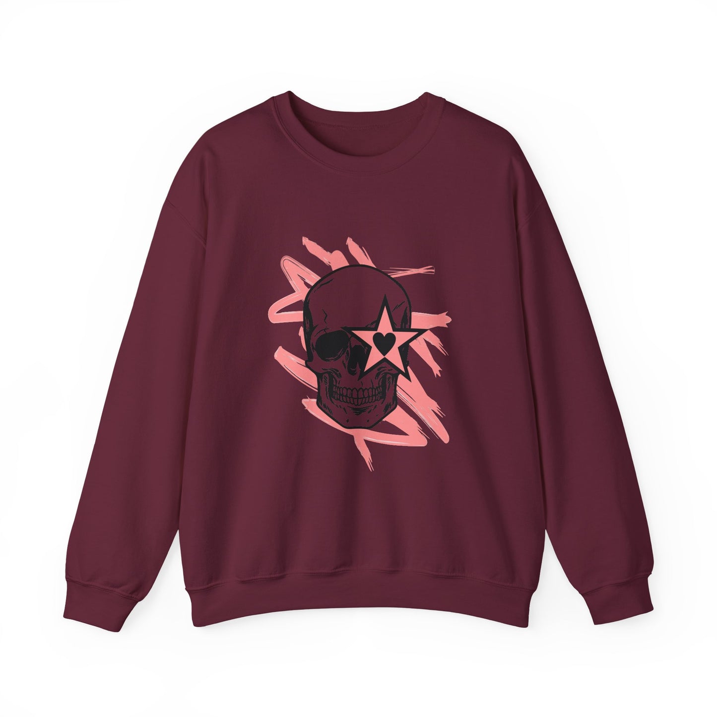 Edgy Skull Graphic Crewneck Sweatshirt - Unisex Heavy Blend™