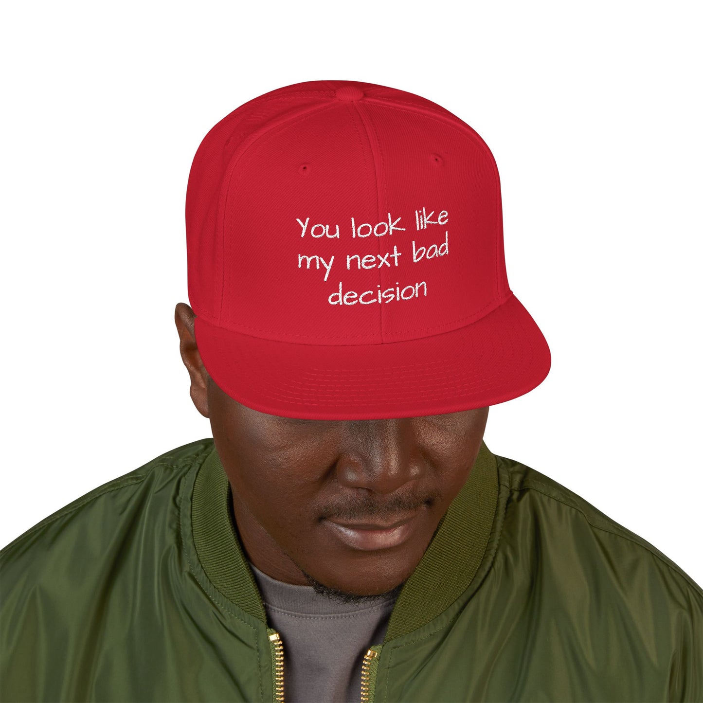Snapback Hat - Embroidered Cap, Trendy Hat, Streetwear Accessory, Gift for Him, Stylish Headwear, funny hat