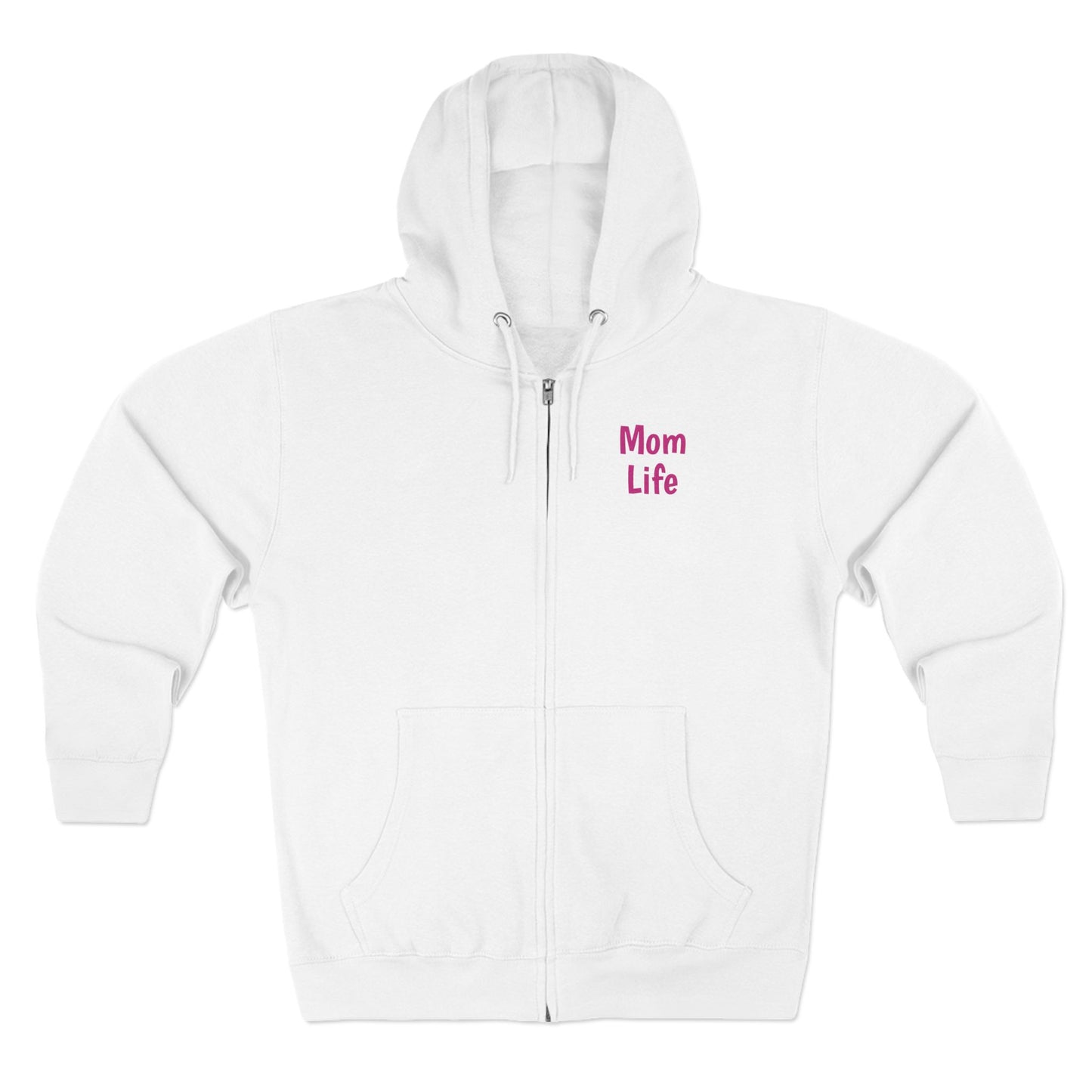 Mom Life Floral Unisex Zip Hoodie - Cozy Casual Wear for Moms