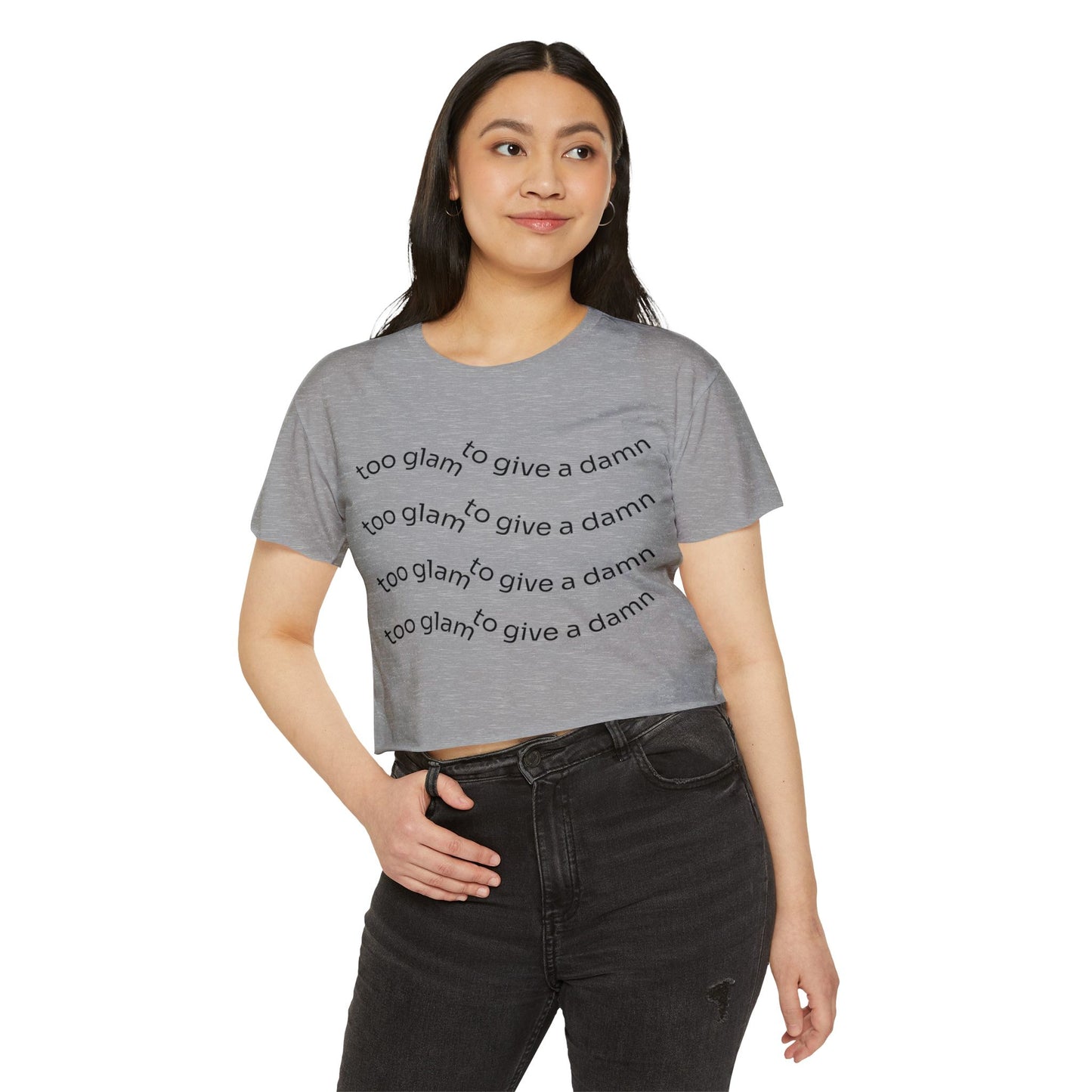 Chic Festival Crop Top, Women's Graphic Tee, Casual Summer Top, Trendy Clubwear, Gift for Her, Festival Fashion