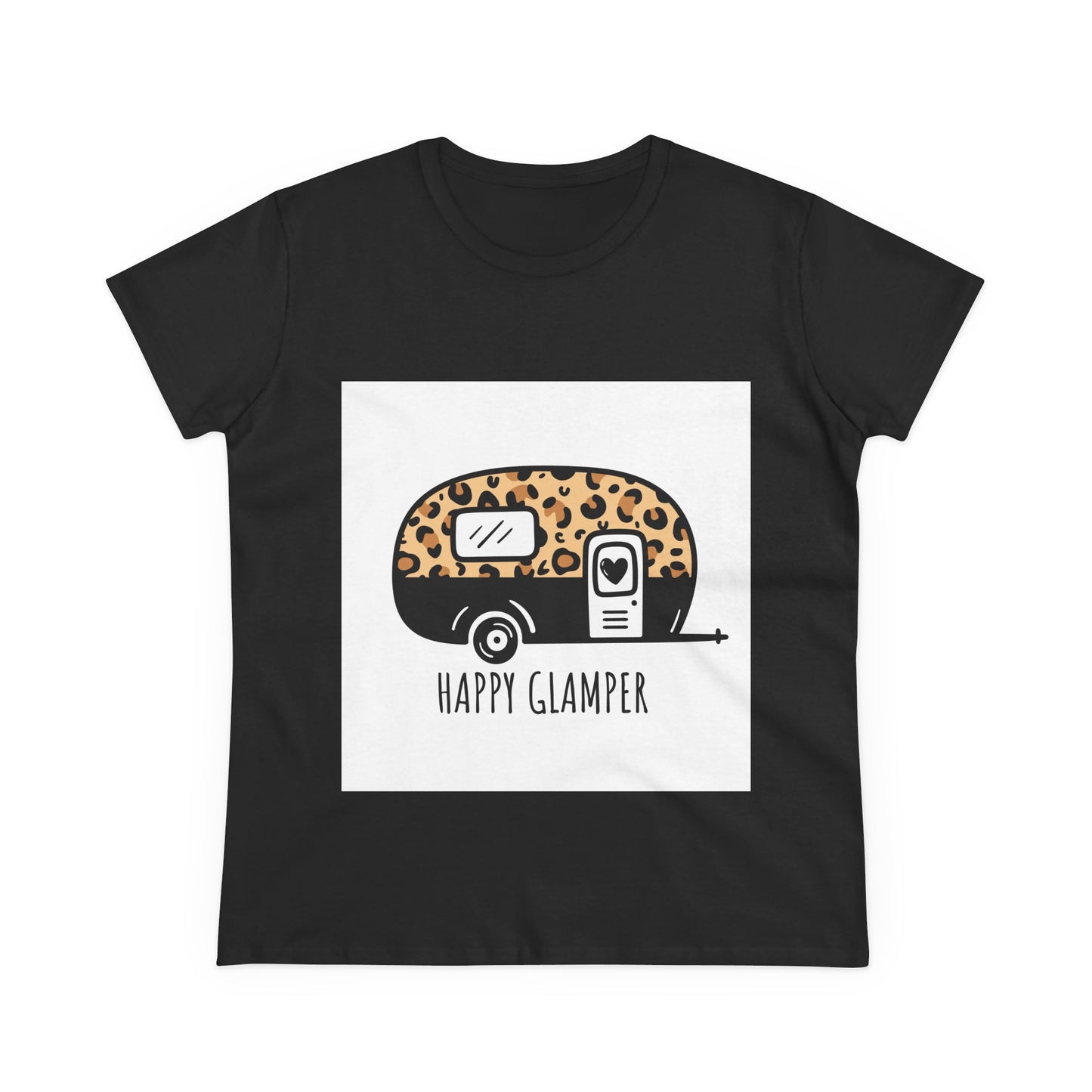 Happy Glamper Women's Cotton Tee - Ideal for Camping Enthusiasts