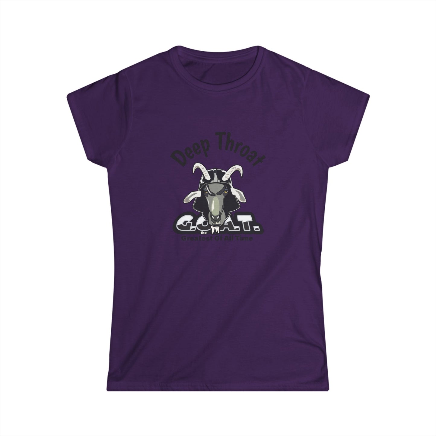 Women's Graphic Tee: Deep Throat Goat, Funny Gift for Goat Lovers, Casual Wear, Birthday Present, Holiday Apparel