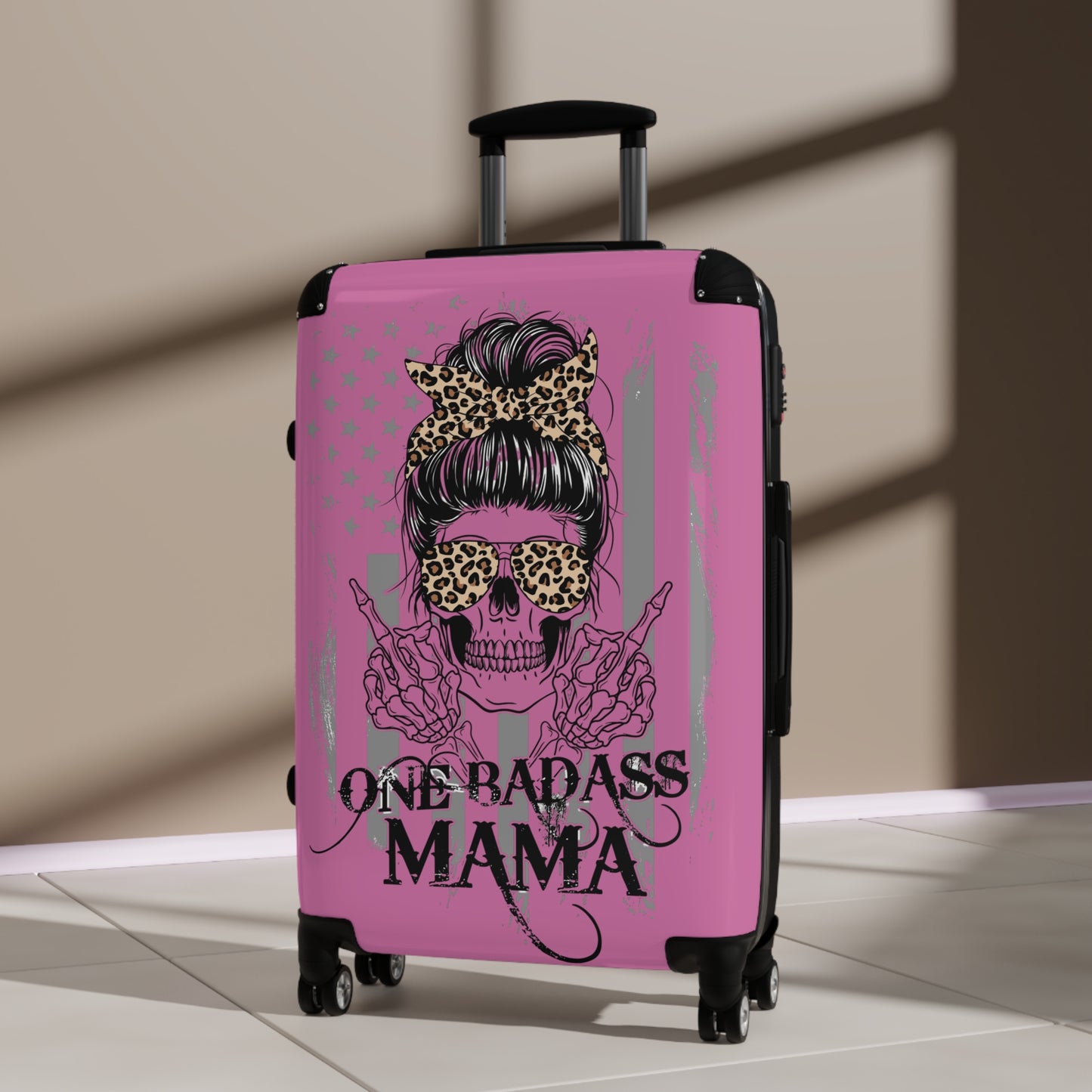 One Badass Mama Luggage Suitcase - Trendy Travel Bag for Empowered Moms