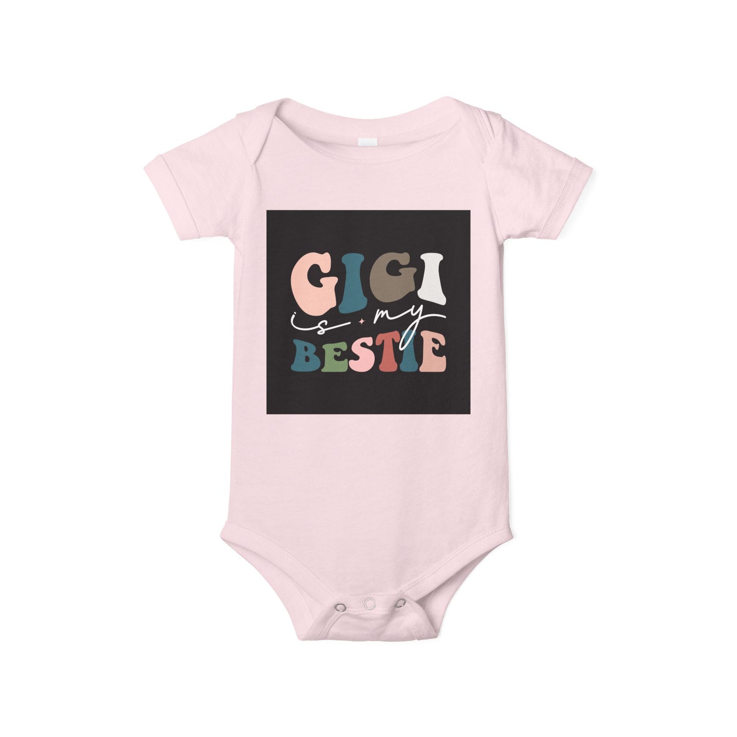 Gigi is My Bestie Infant Jersey One Piece - Cute Baby Bodysuit for Grandparents