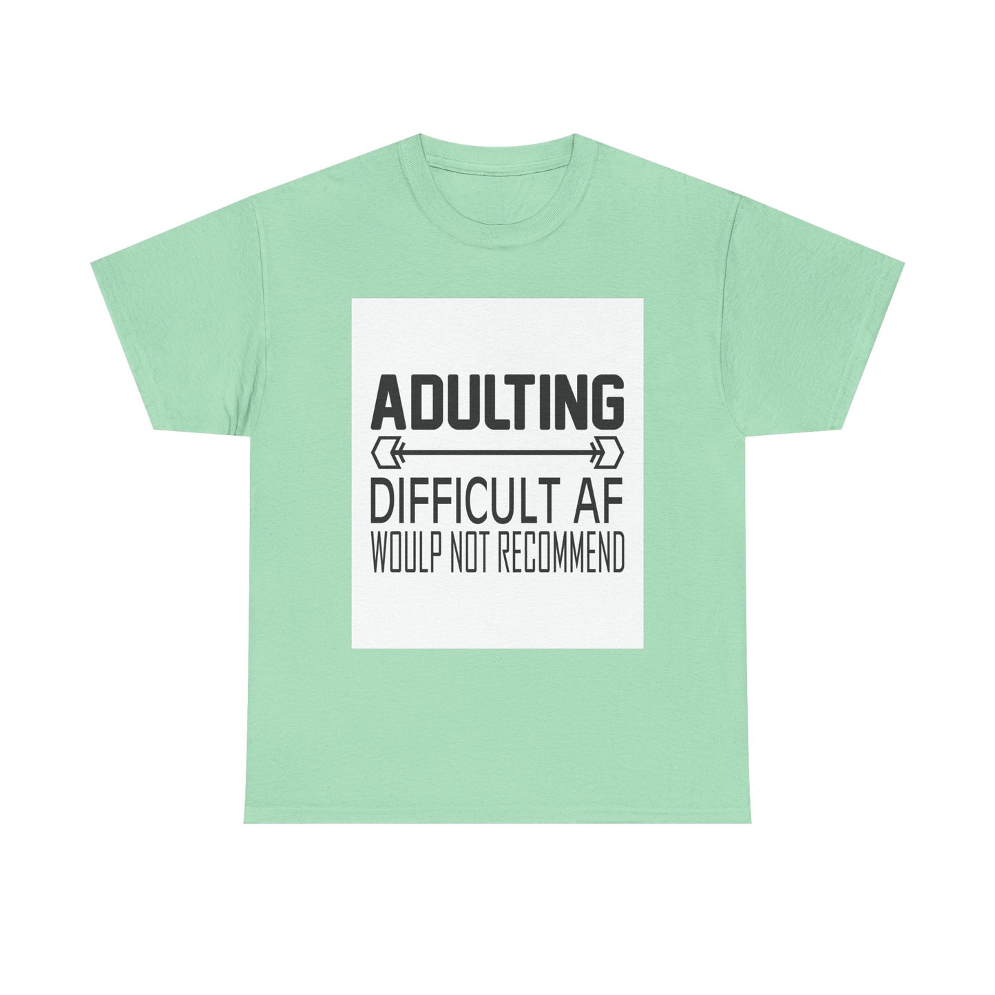 Adulting is Difficult Unisex Heavy Cotton Tee - Humorous T-Shirt for Young Adults