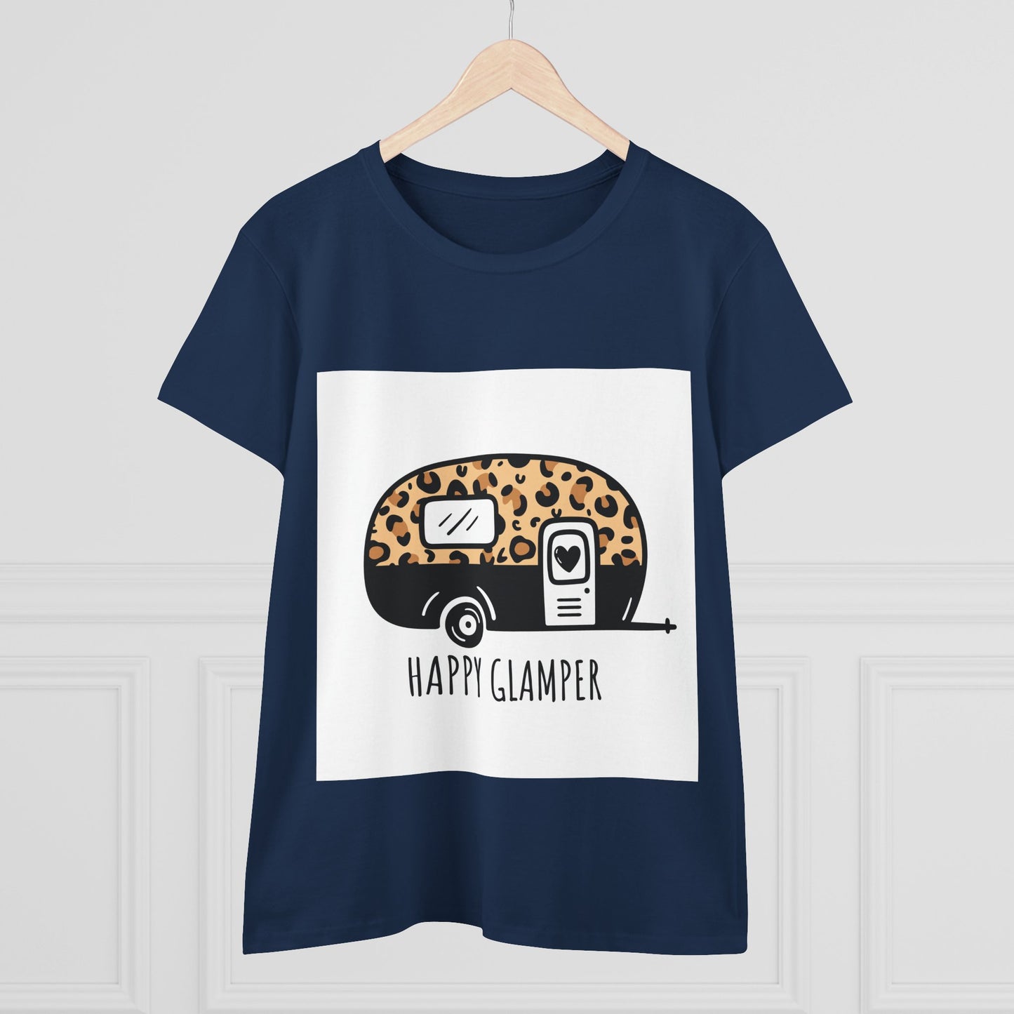 Happy Glamper Women's Cotton Tee - Ideal for Camping Enthusiasts