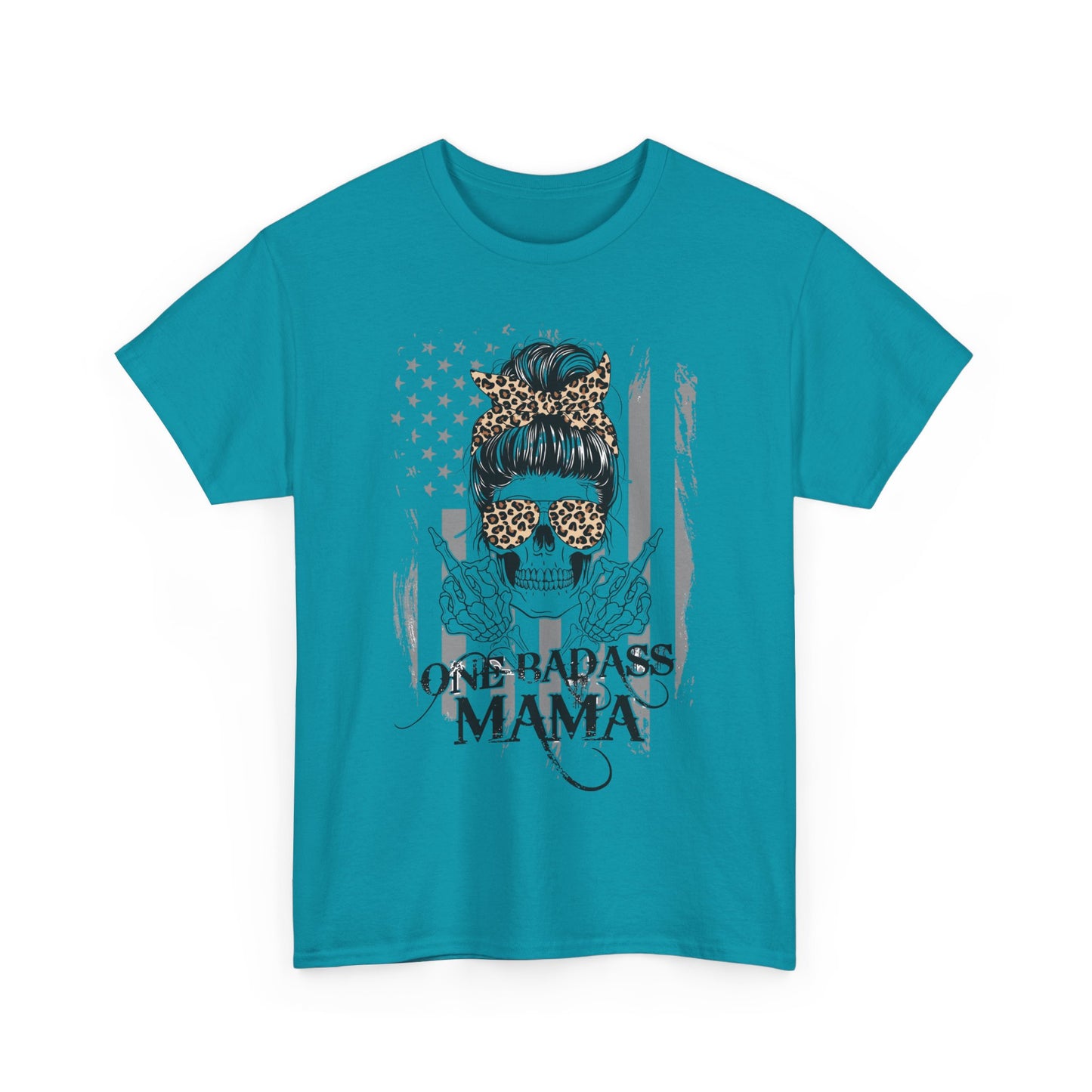 One Badass Mama Unisex Heavy Cotton Tee - Trendy Graphic Shirt for Moms